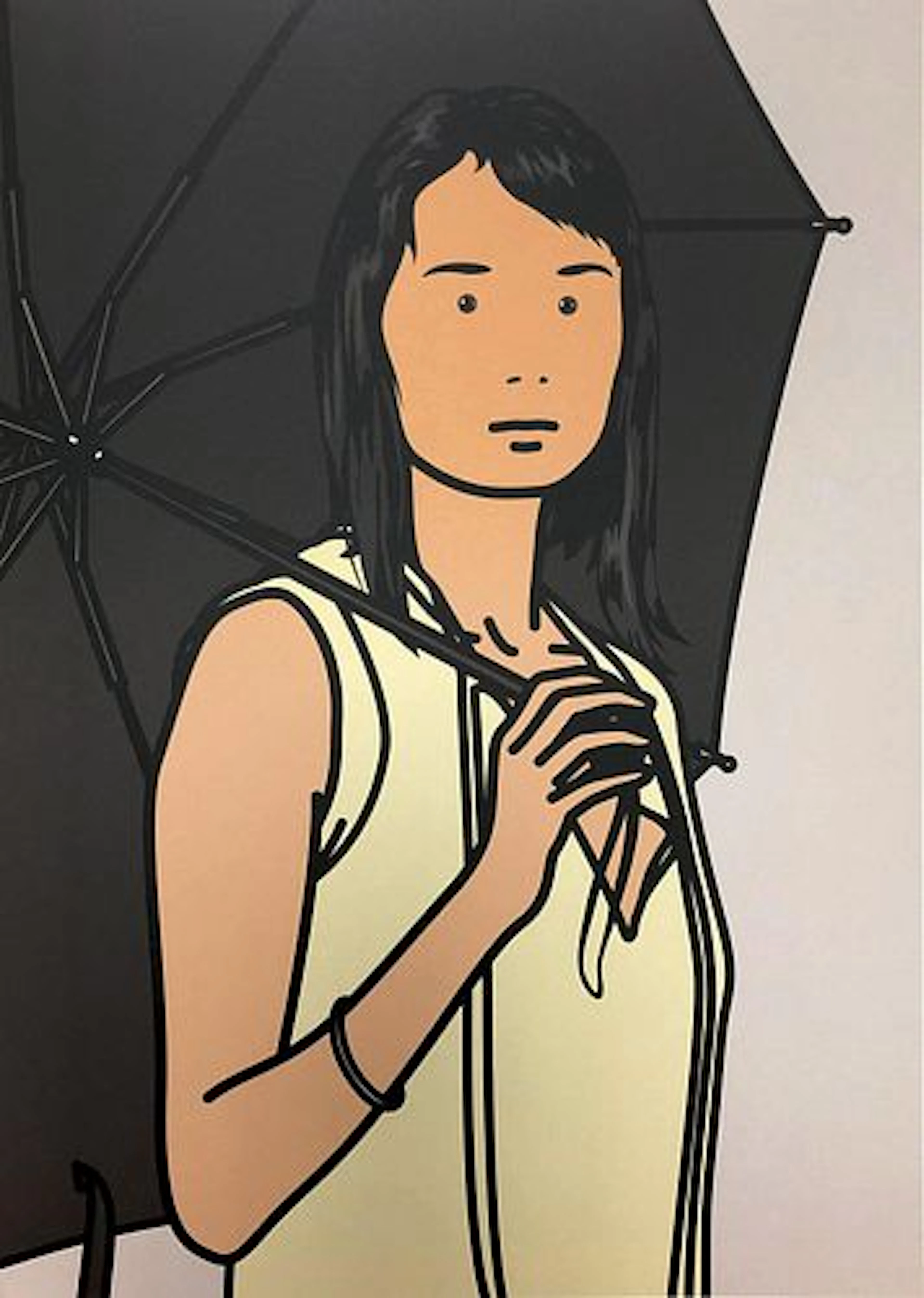 Julian Opie - Hijri with Umbrella