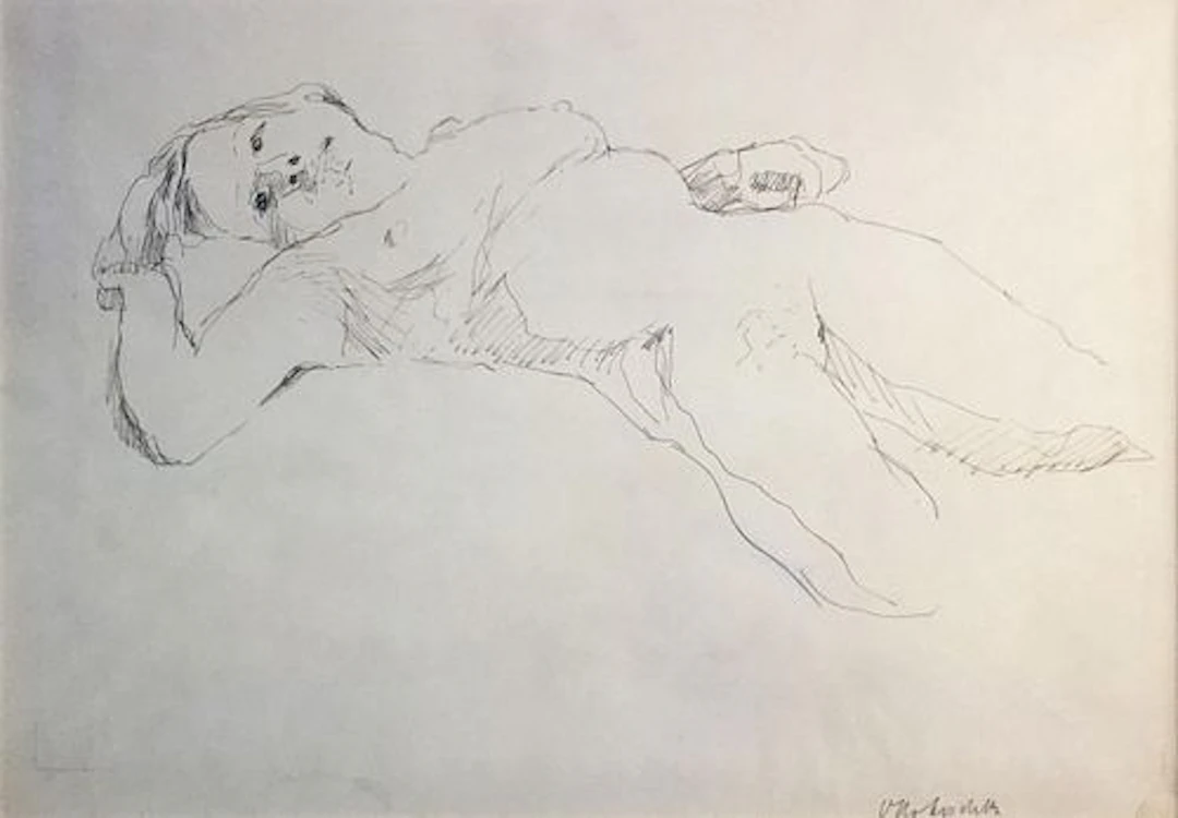Oskar Kokoschka (After) - Zuruckgebogener Weiblicher
