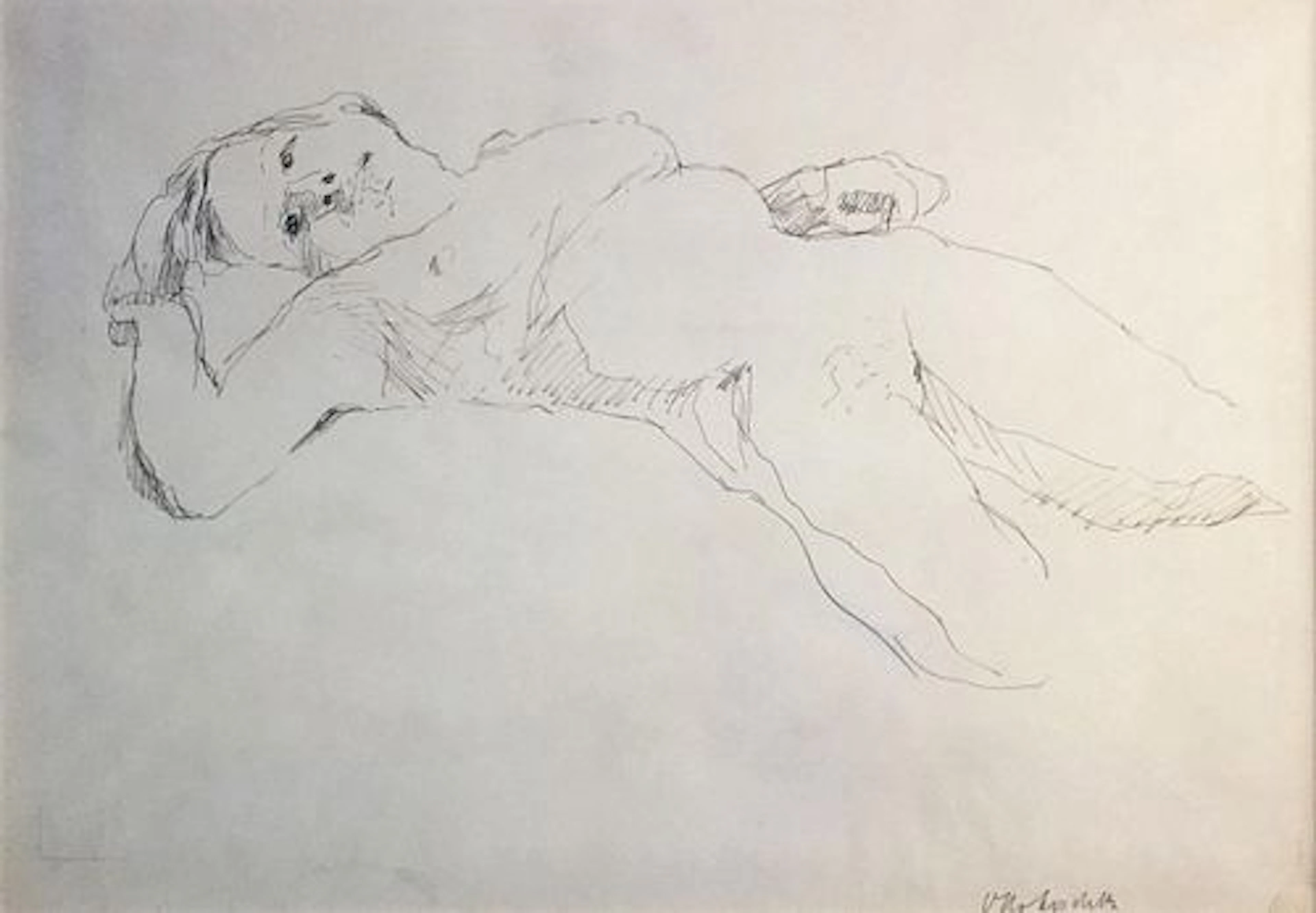 Oskar Kokoschka (After) - Zuruckgebogener Weiblicher