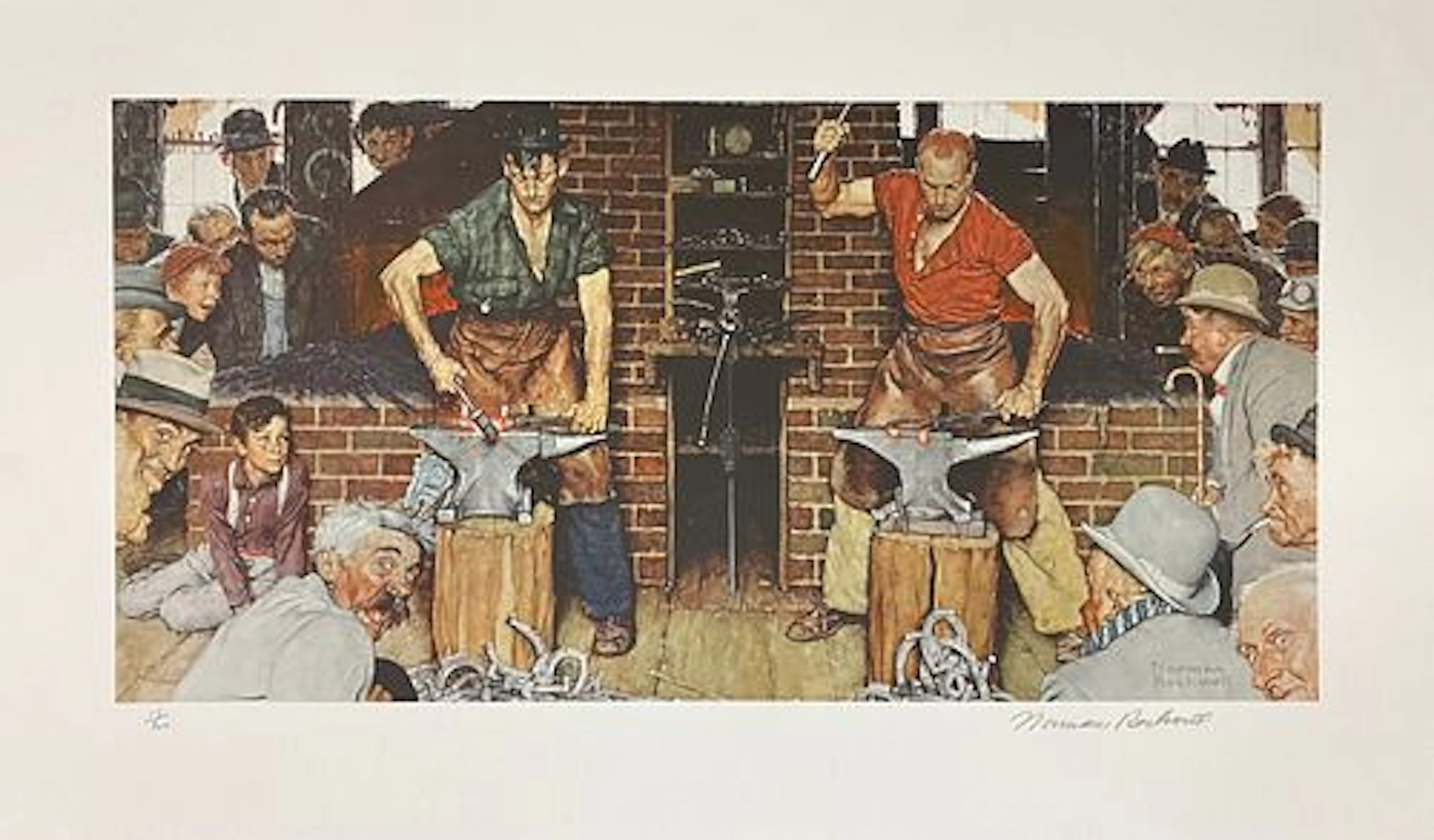 Norman Rockwell - Horseshoe Forging Contest