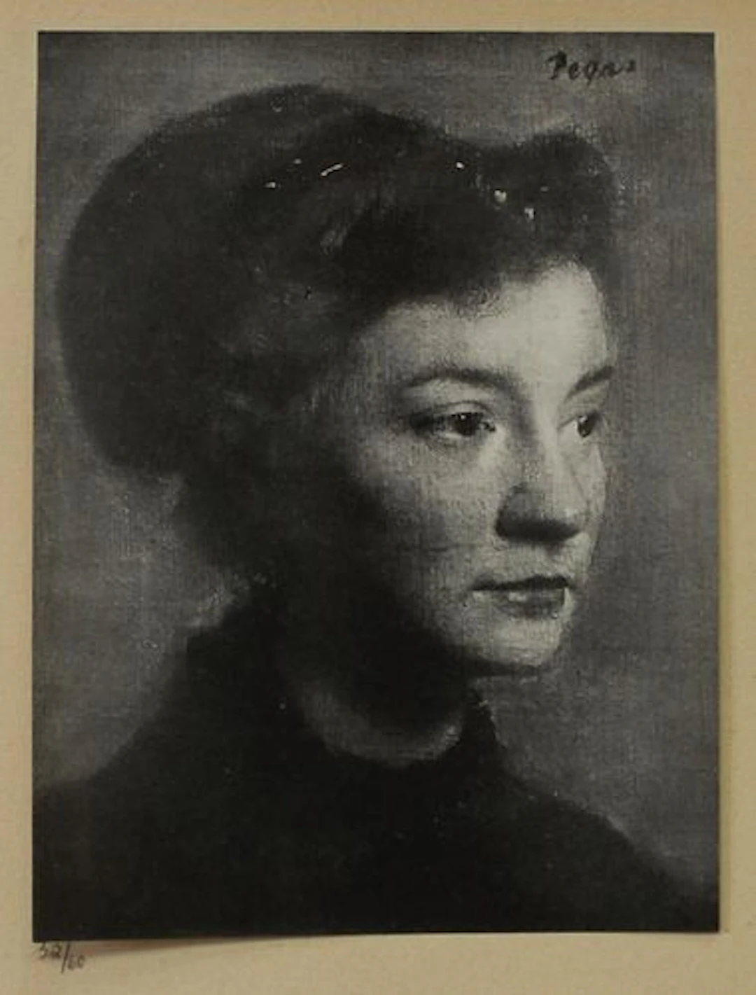 Edgar Degas (after) - Tete de Jeune Fille