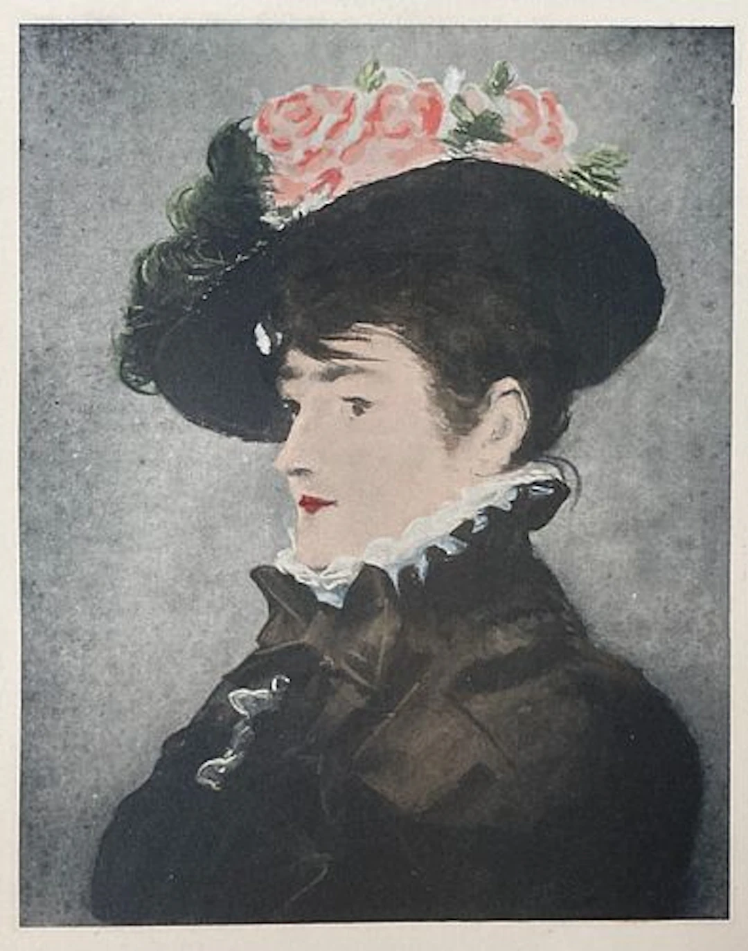 Edouard Manet (After) - Portrait De M M Au Chapeau Noir