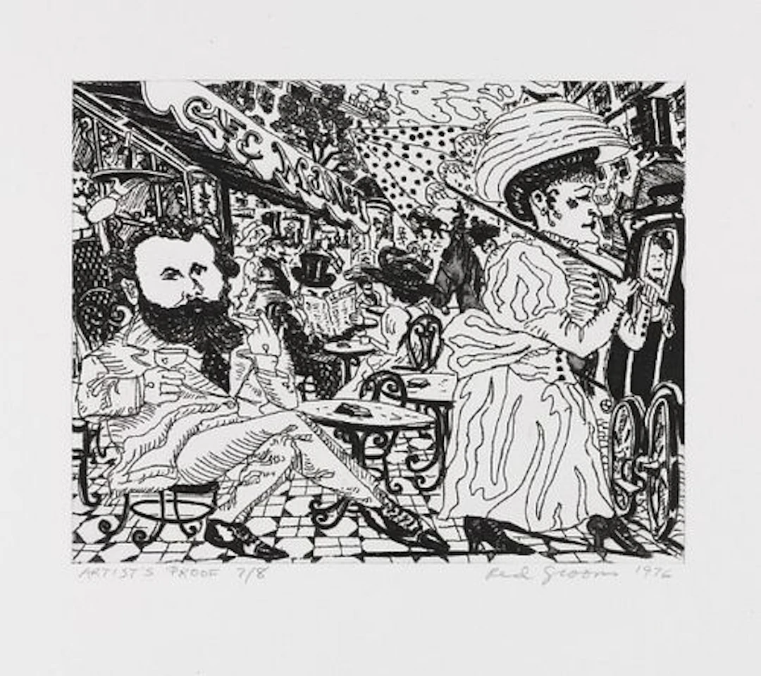 Red Grooms - Cafe Manet