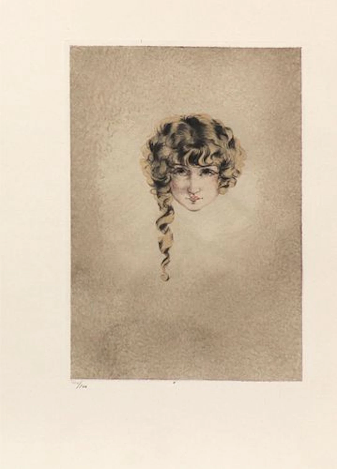 Louis Icart - Curly Locks from "L'ingenue Libertine"