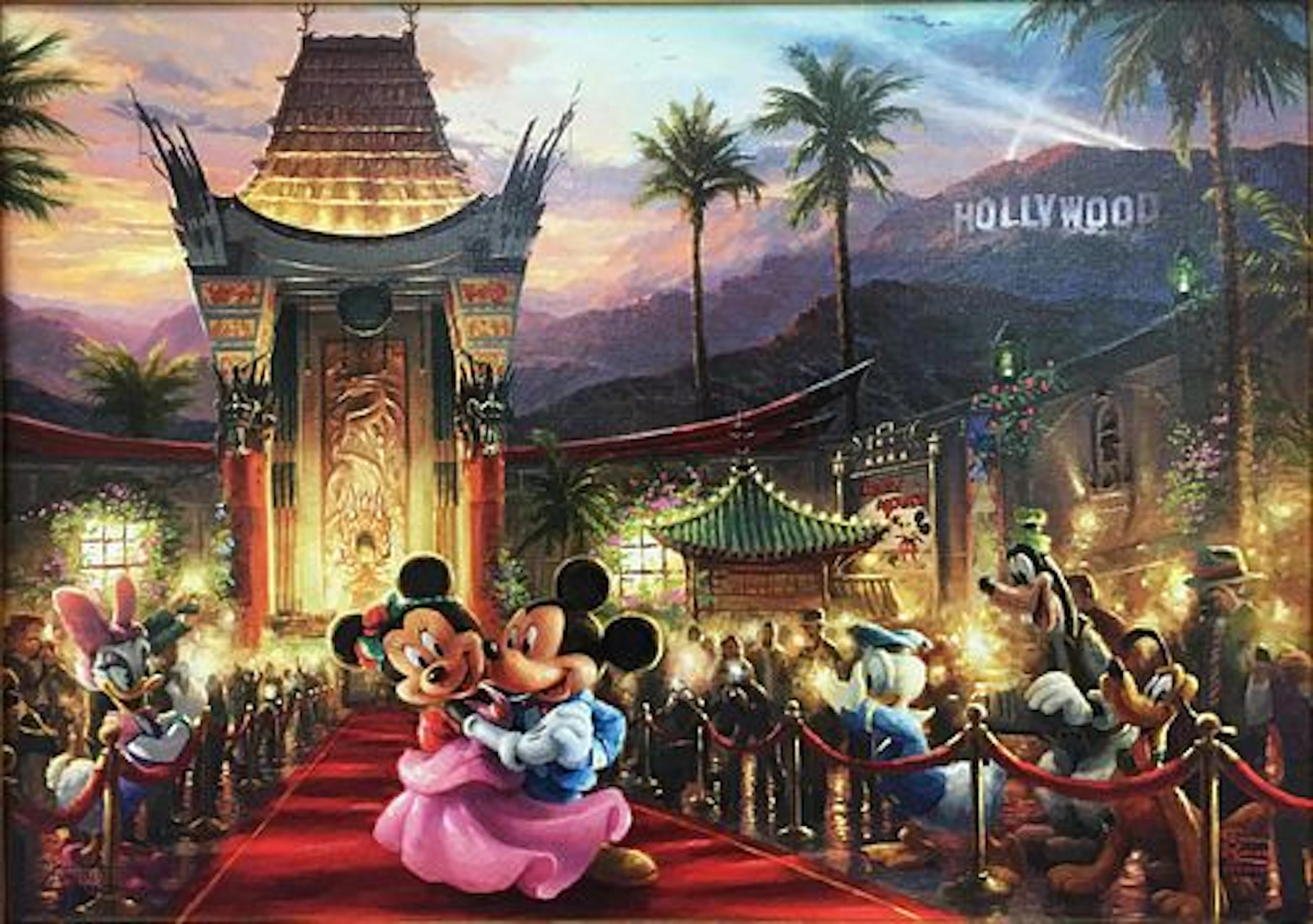 Thomas Kinkade Studios - Mickey and Minnie in Hollywood