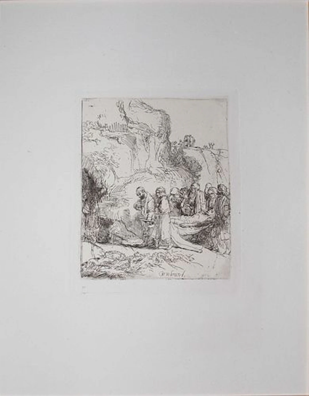 Rembrandt van Rijn (after) - Christ Caried to the Tomb