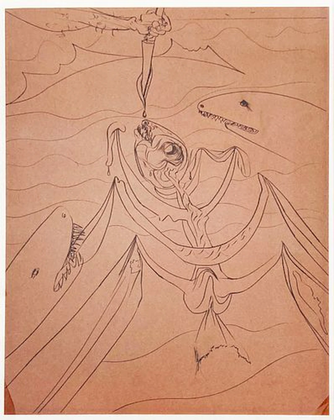 Salvador Dali - Untitled, from "The Old Man and the Sea"
