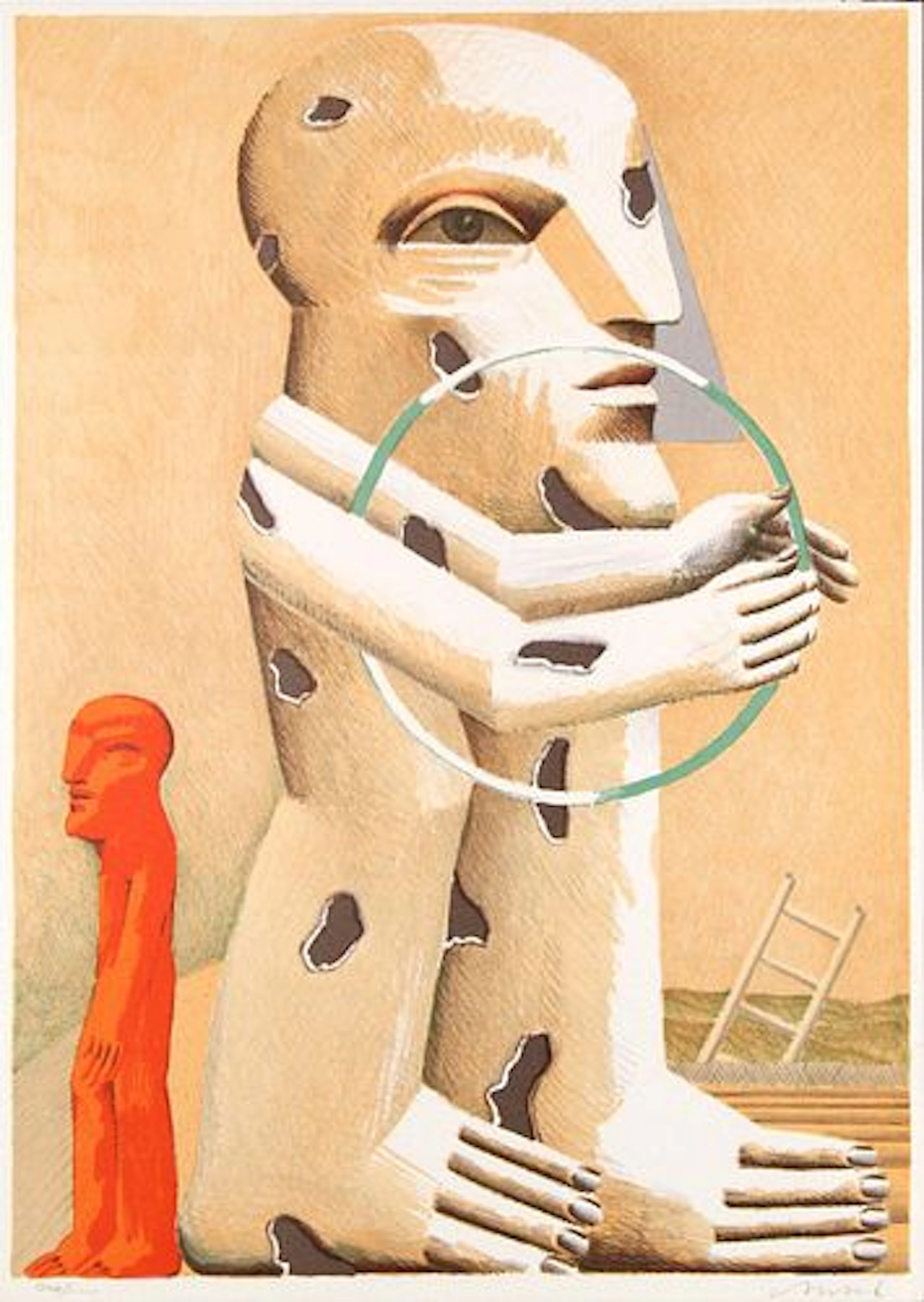 Horst Antes - Gefleckte Figur mit Reif
