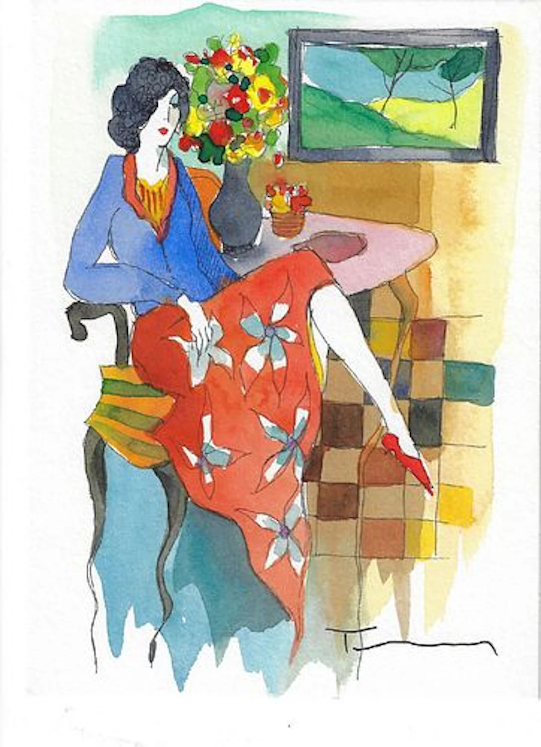 Itzchak Tarkay - Untitled