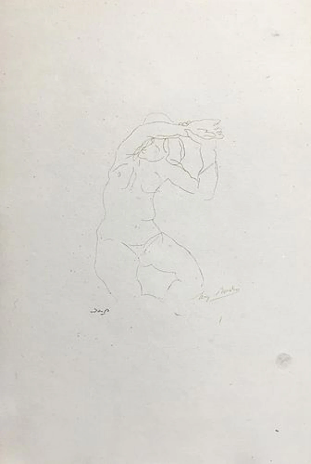 Auguste Rodin - Untitled VIII from Elegies Amoureuses d'Ovide