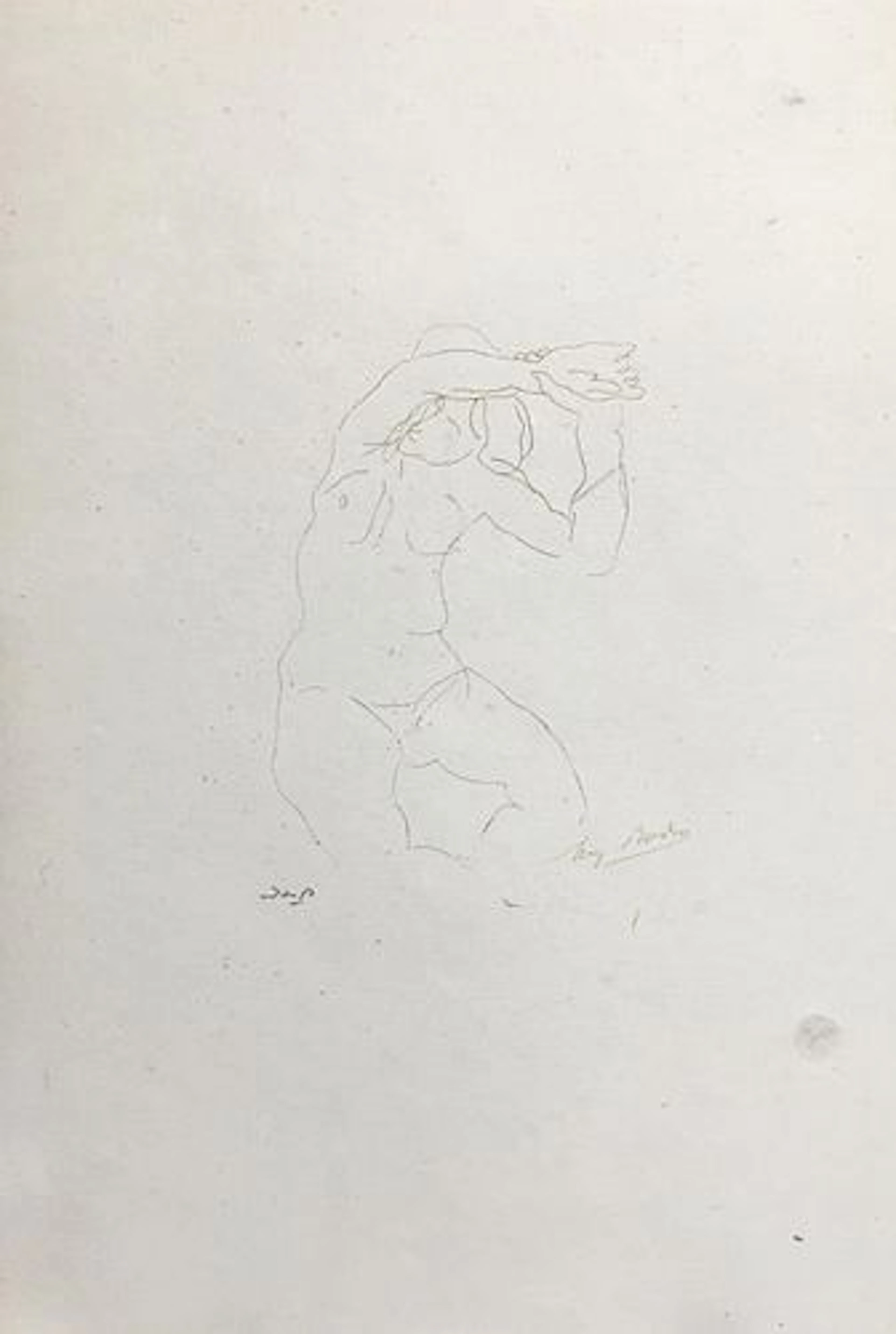 Auguste Rodin - Untitled VIII from Elegies Amoureuses d'Ovide