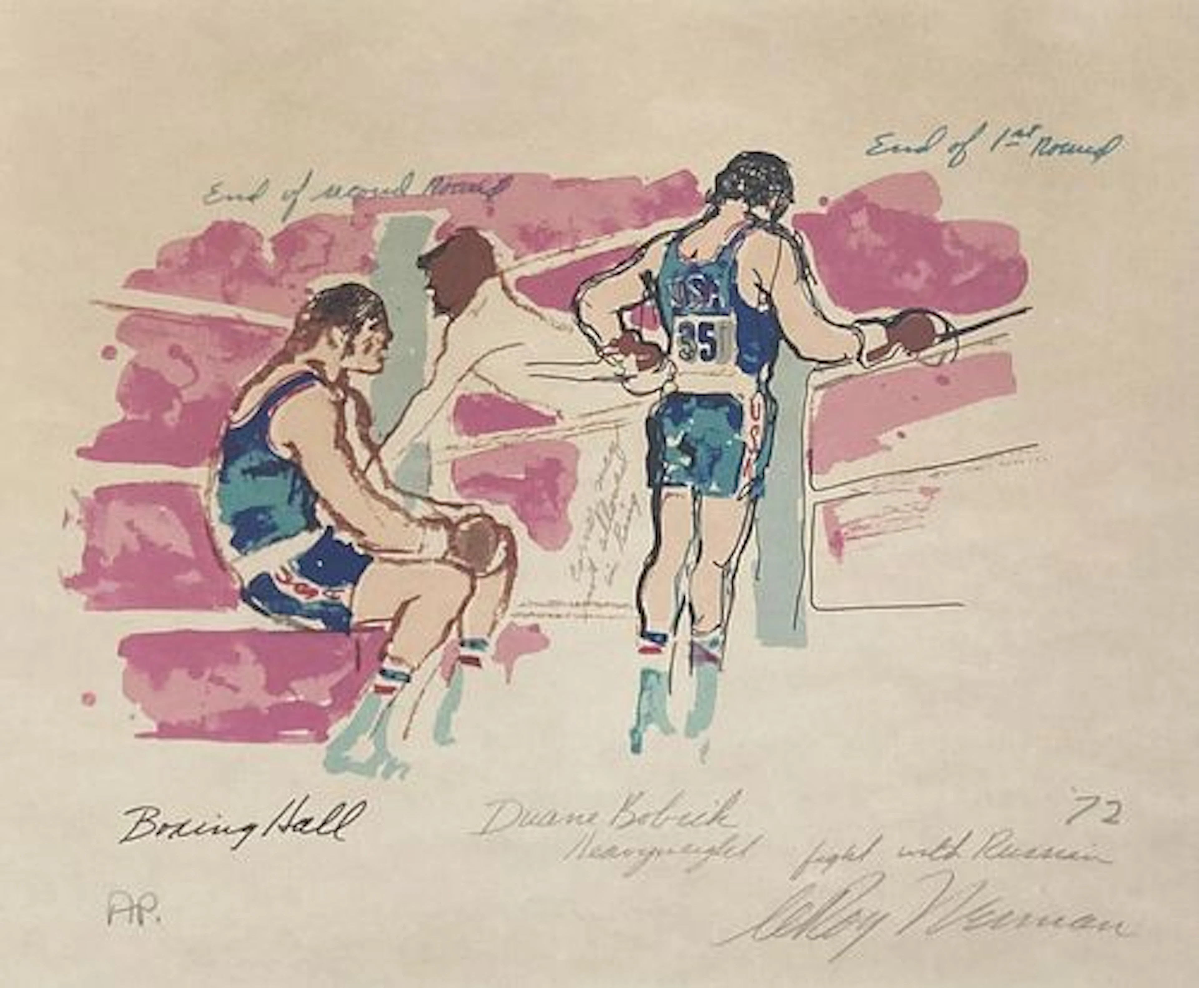 Leroy Neiman - Boxing Hall