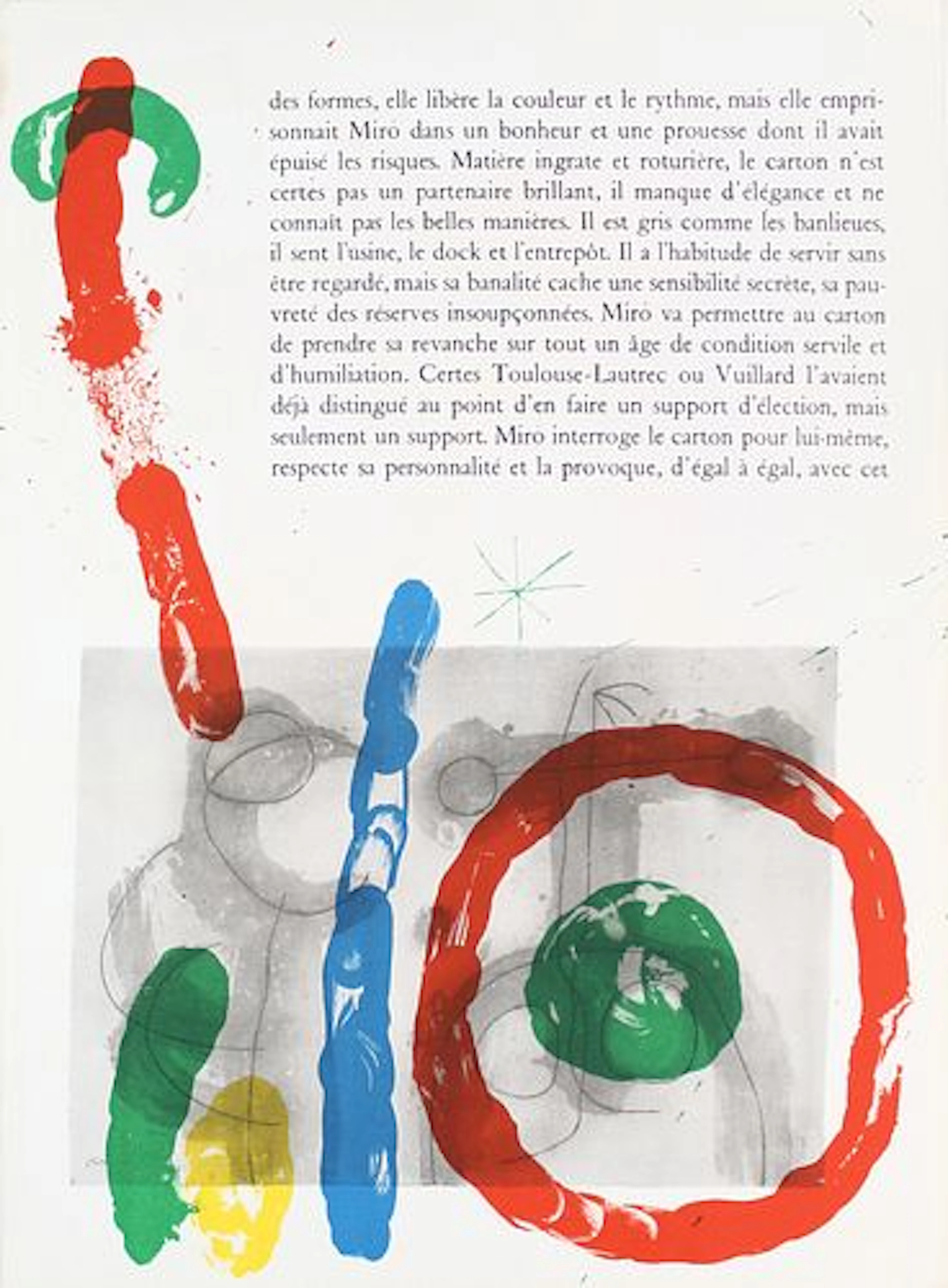 Joan Miro - Composition with Text I