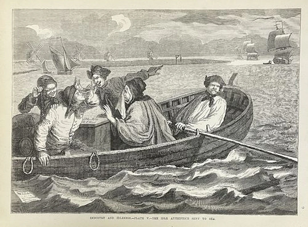 William Hogarth - The Idle Apprentice Sent to Sea