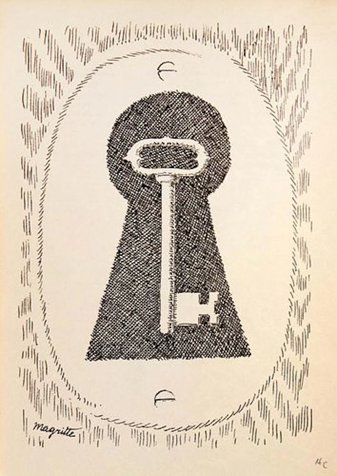 Rene Magritte - Untitled (Key)