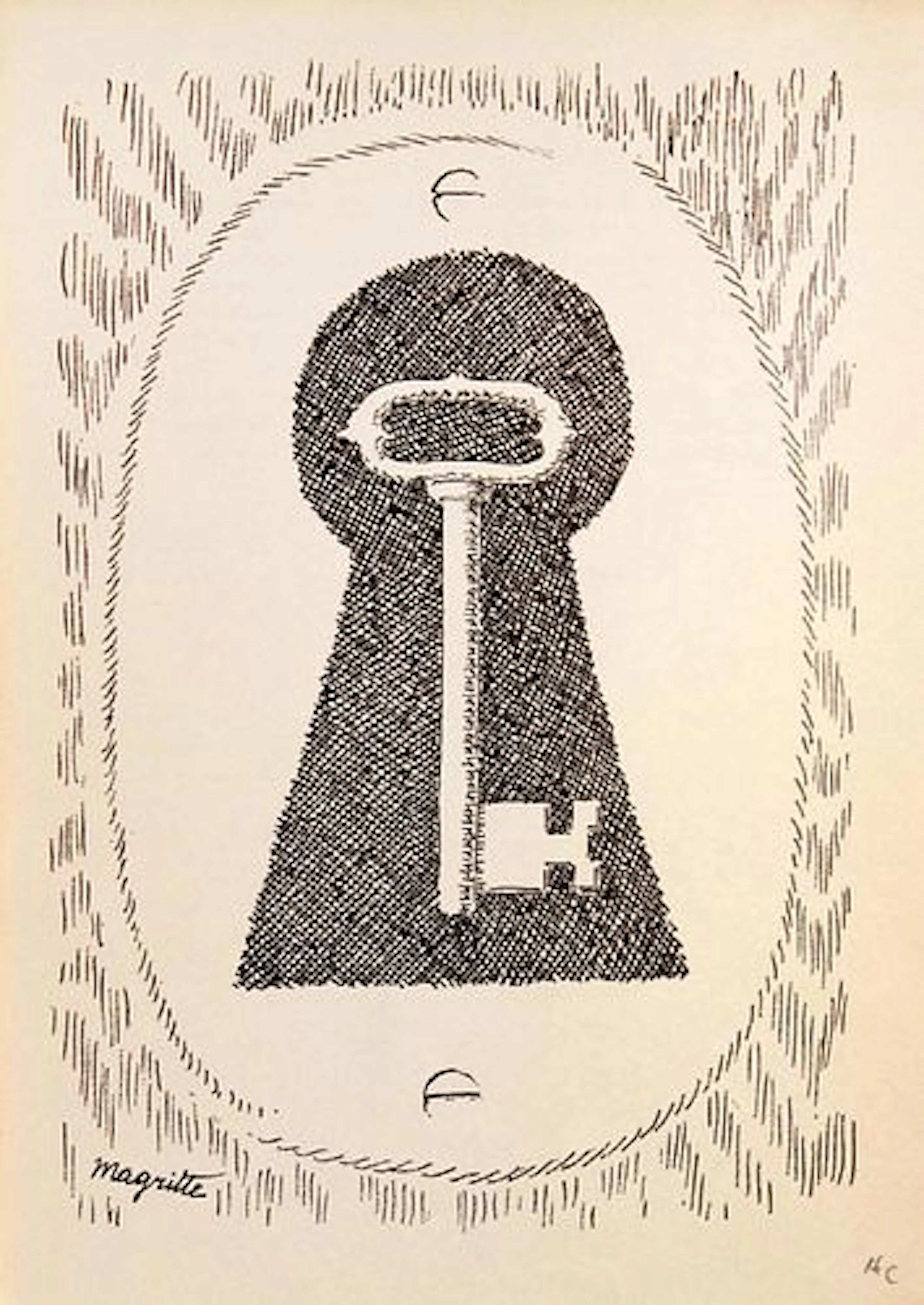 Rene Magritte - Untitled (Key)