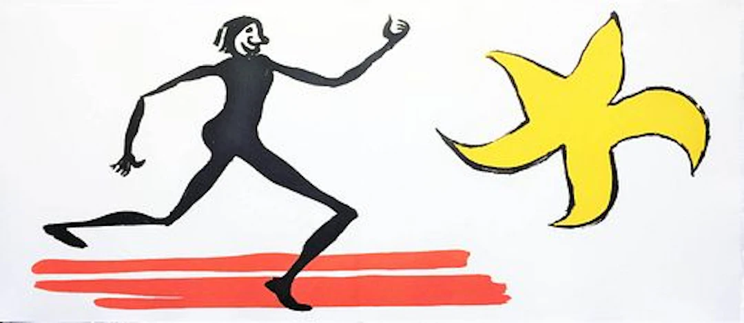 Alexander Calder - Untitled (Red Sun and Figure)