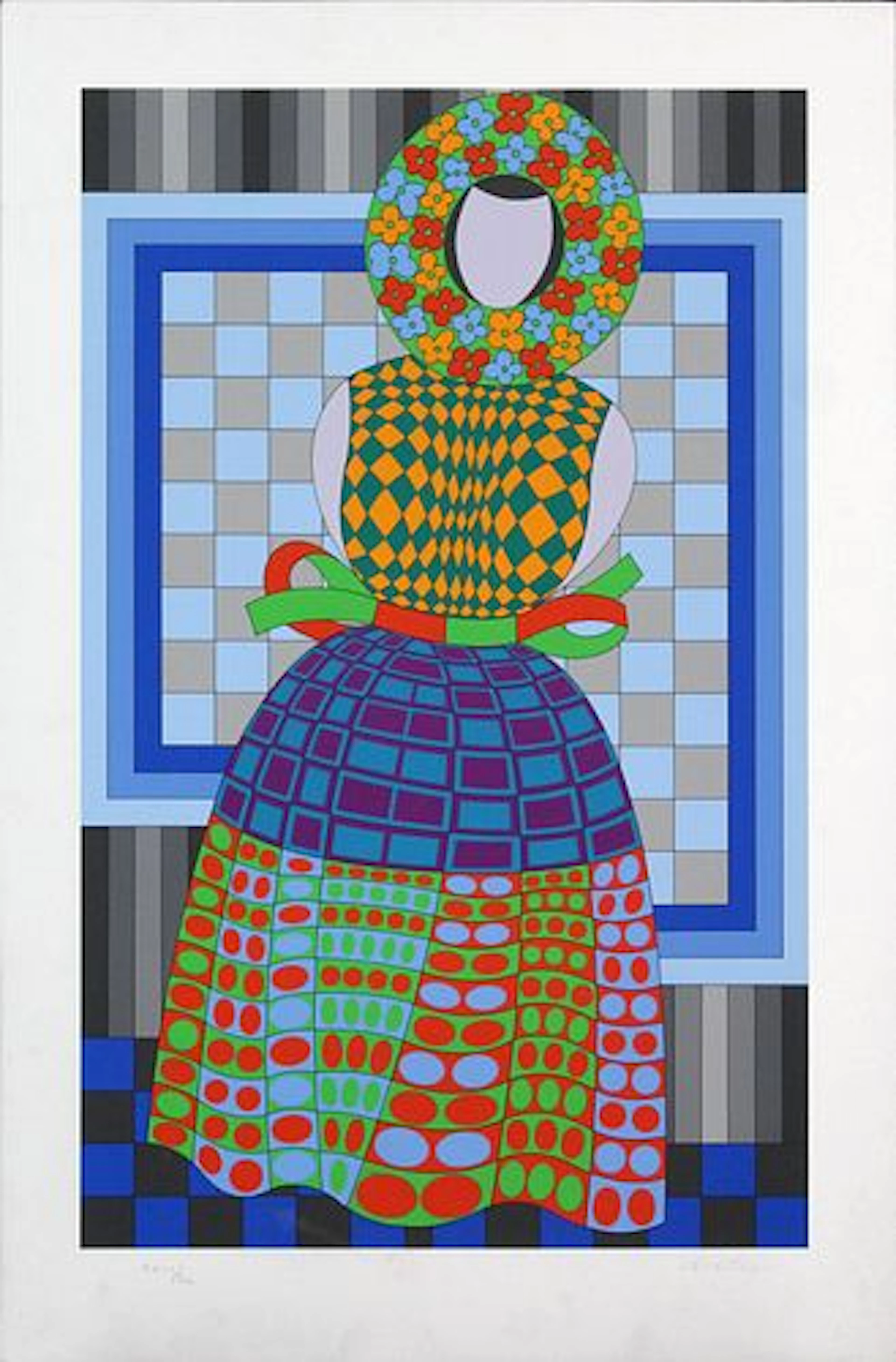 Victor Vasarely - Fille Fleur