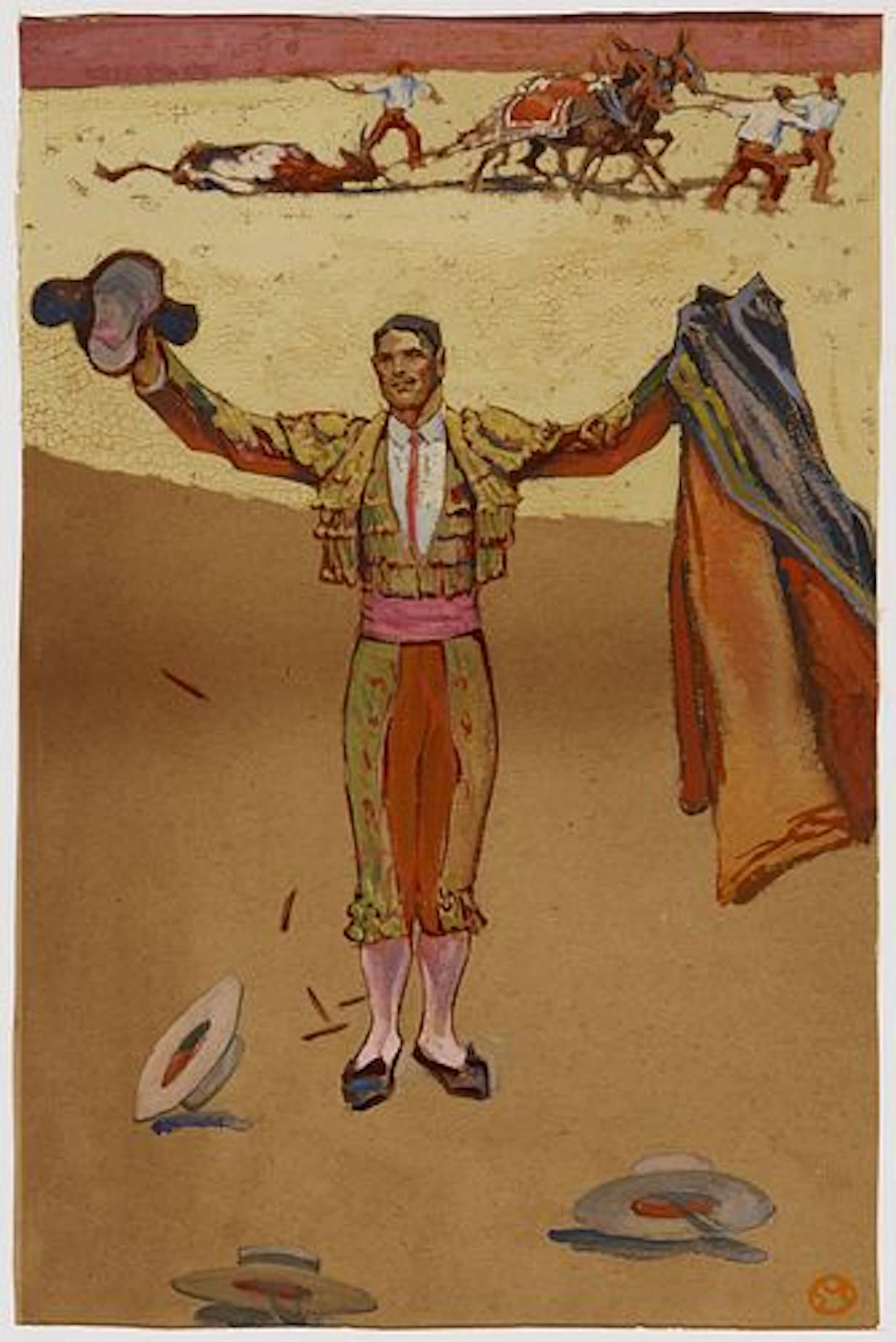 Edward Penfield - Study for The Matador Responding to the Applause