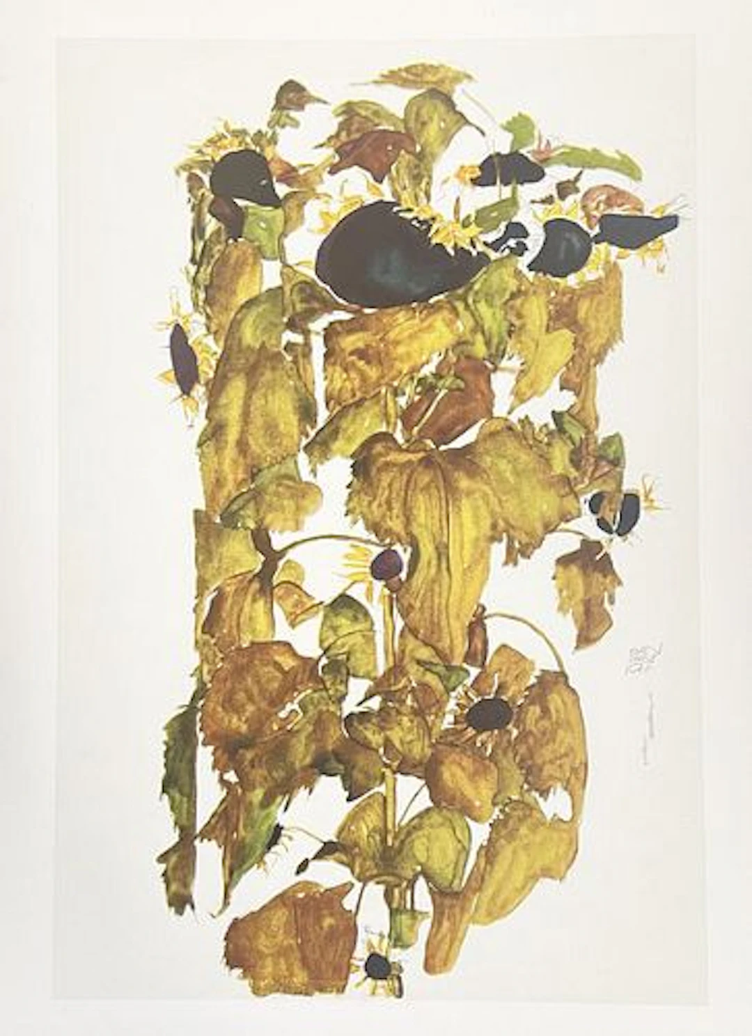 Egon Schiele (After) - Sunflowers