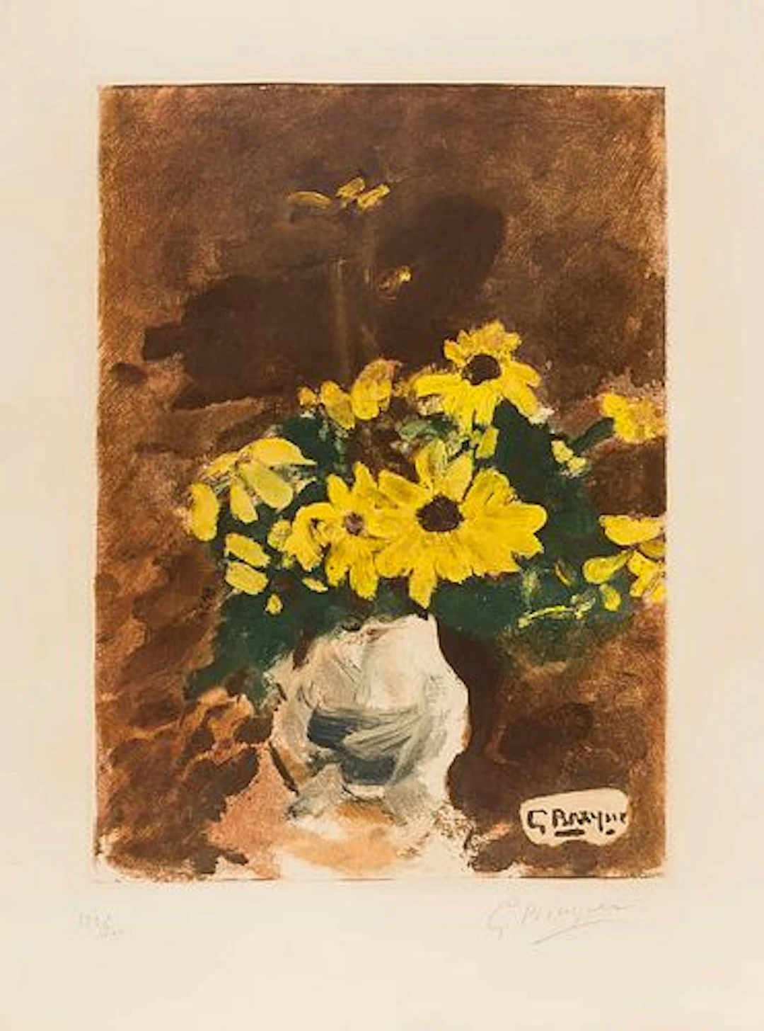 Georges Braque (After) - Vase de Fleurs Jaunes