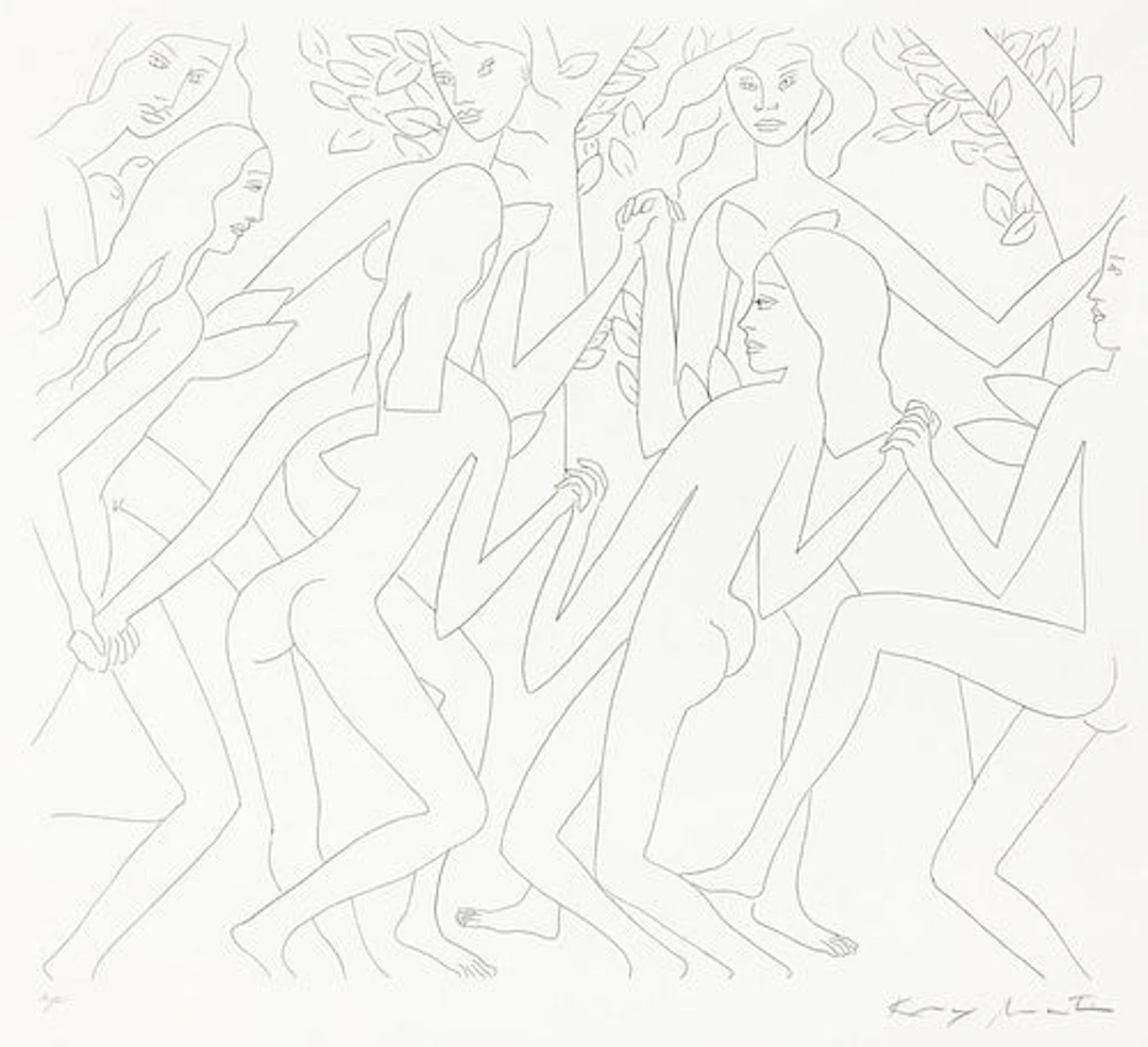 Knox Martin - Dancing Nude I