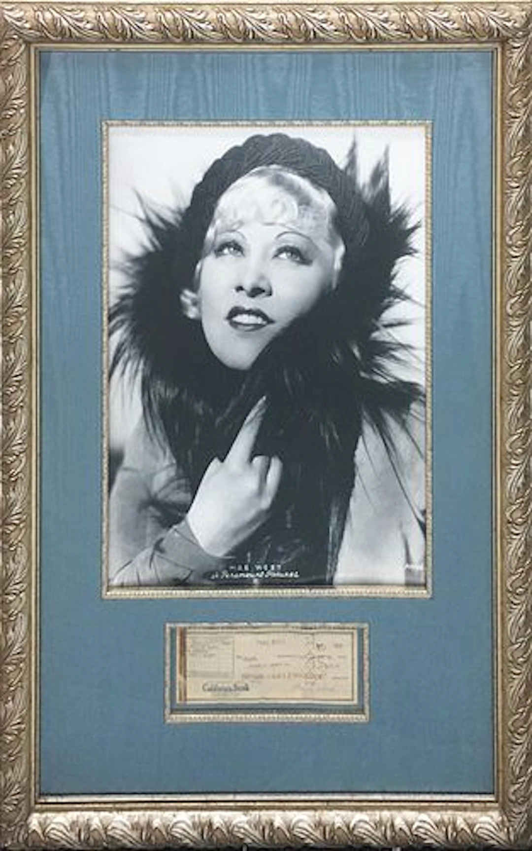 Mae West - Mae West and Signed Check