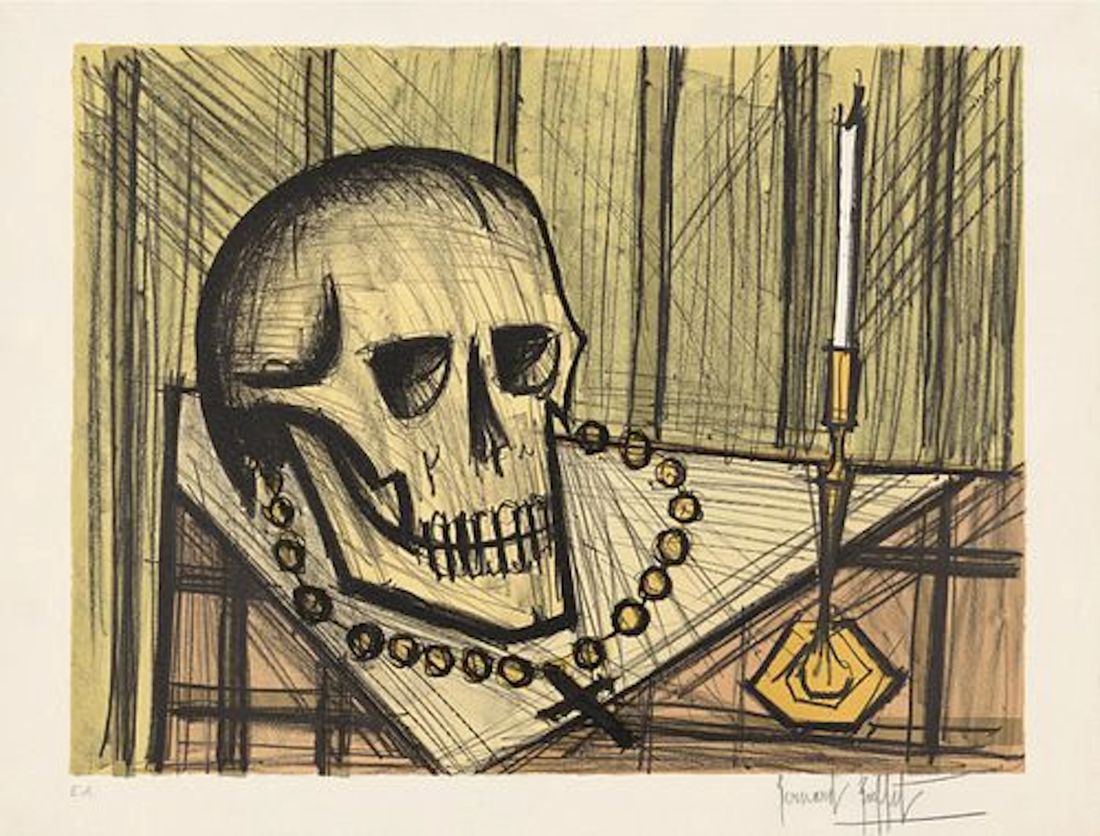 Bernard Buffet - Vanite au Crane (Vanitas)