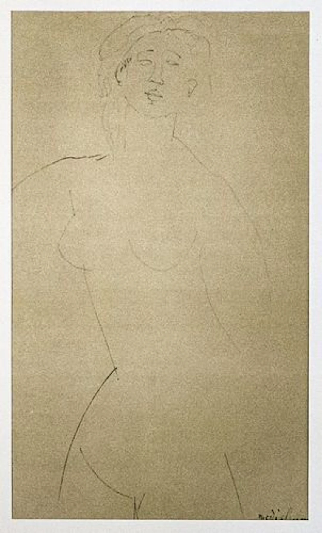 Amedeo Modigliani - Untitled portrait of a naked woman (After)