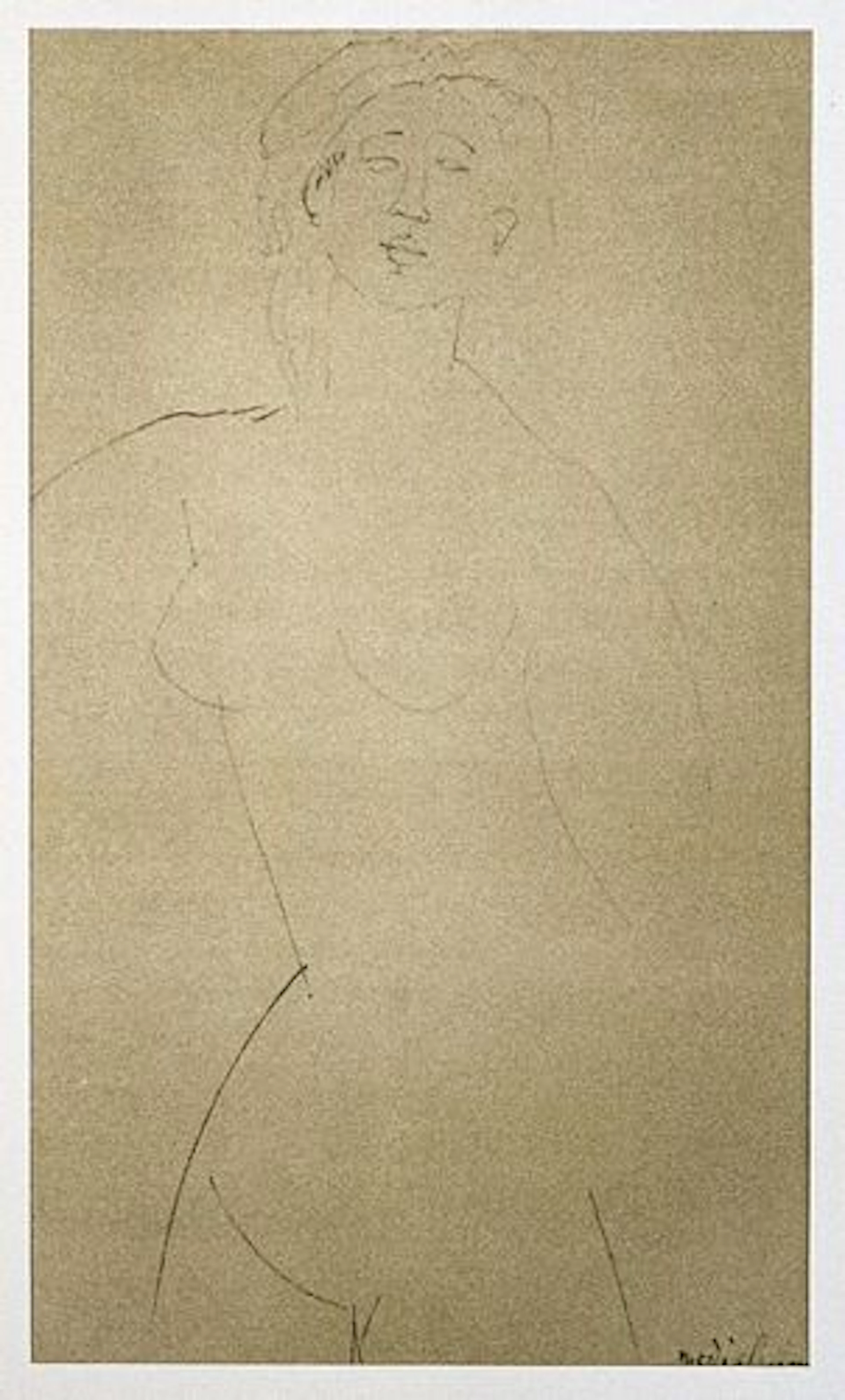 Amedeo Modigliani - Untitled portrait of a naked woman (After)