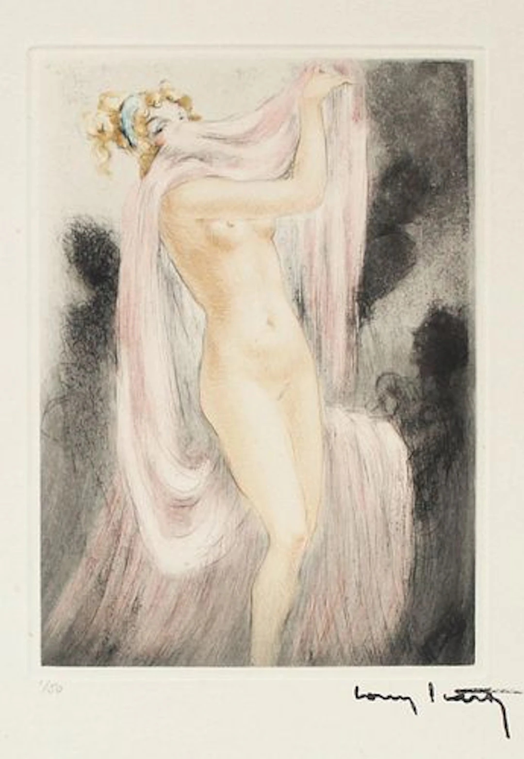 Louis Icart - Nude Robe