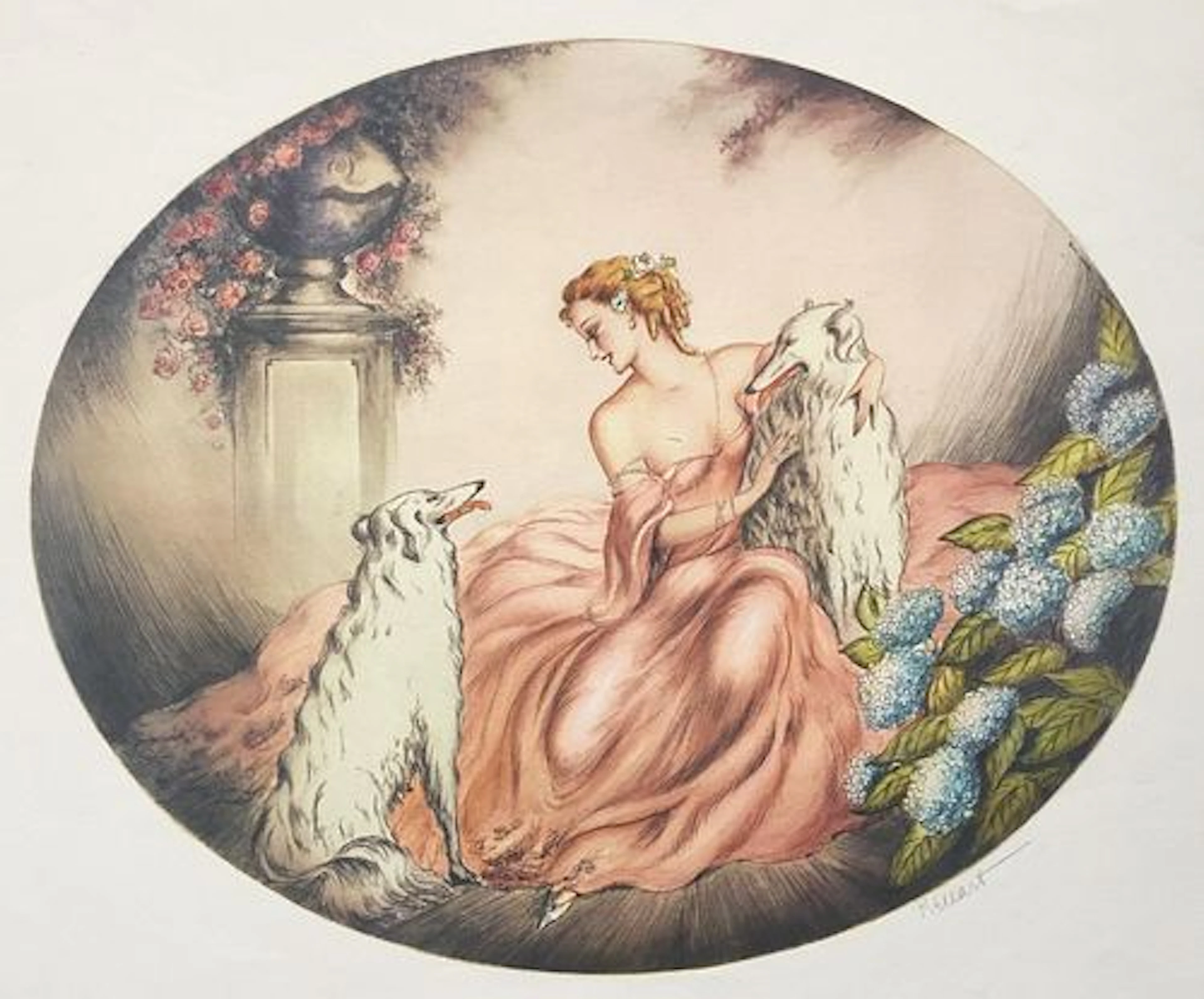 L.C. Renart (In the Style of Louis Icart) - Woman with