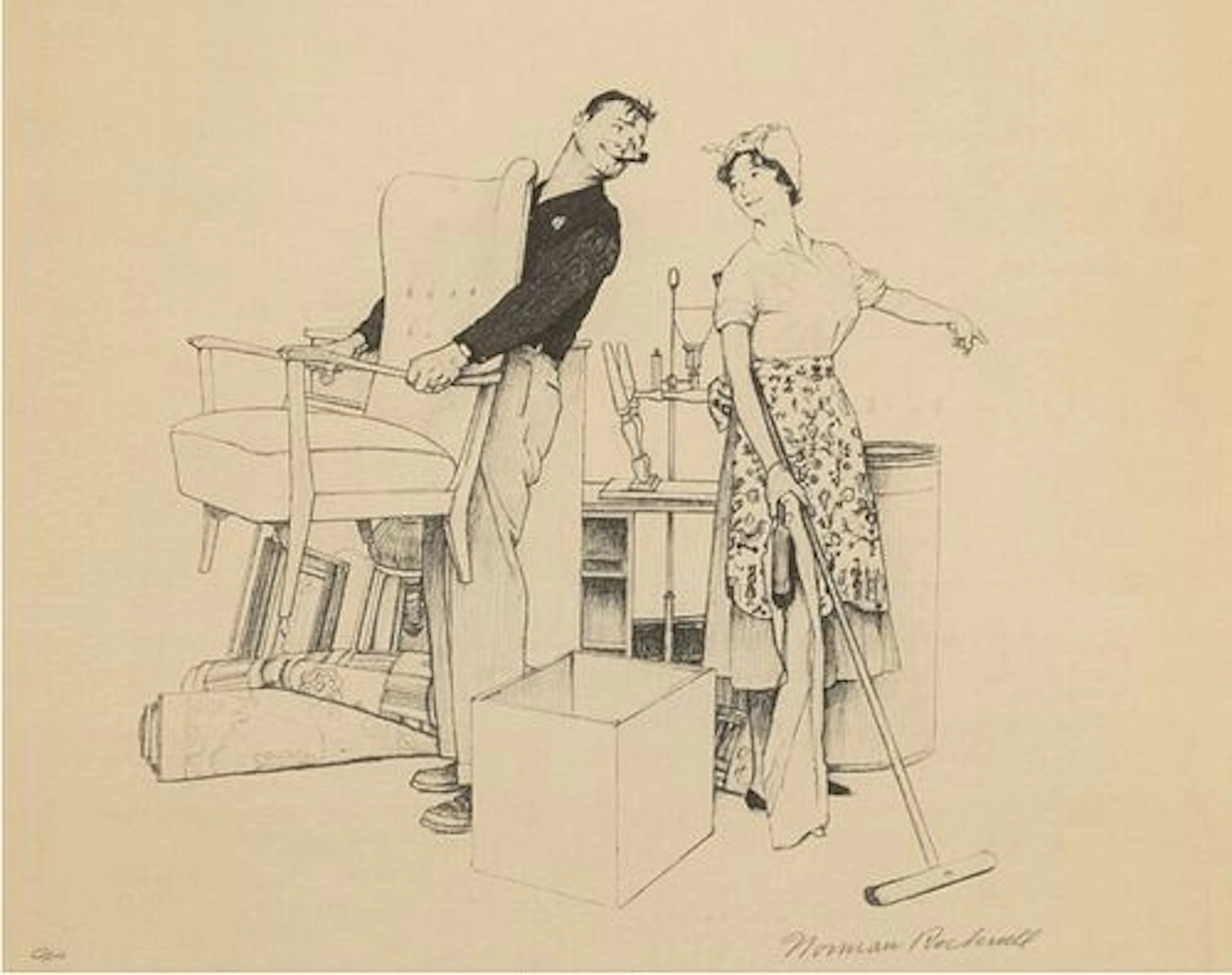 Norman Rockwell - Settling In