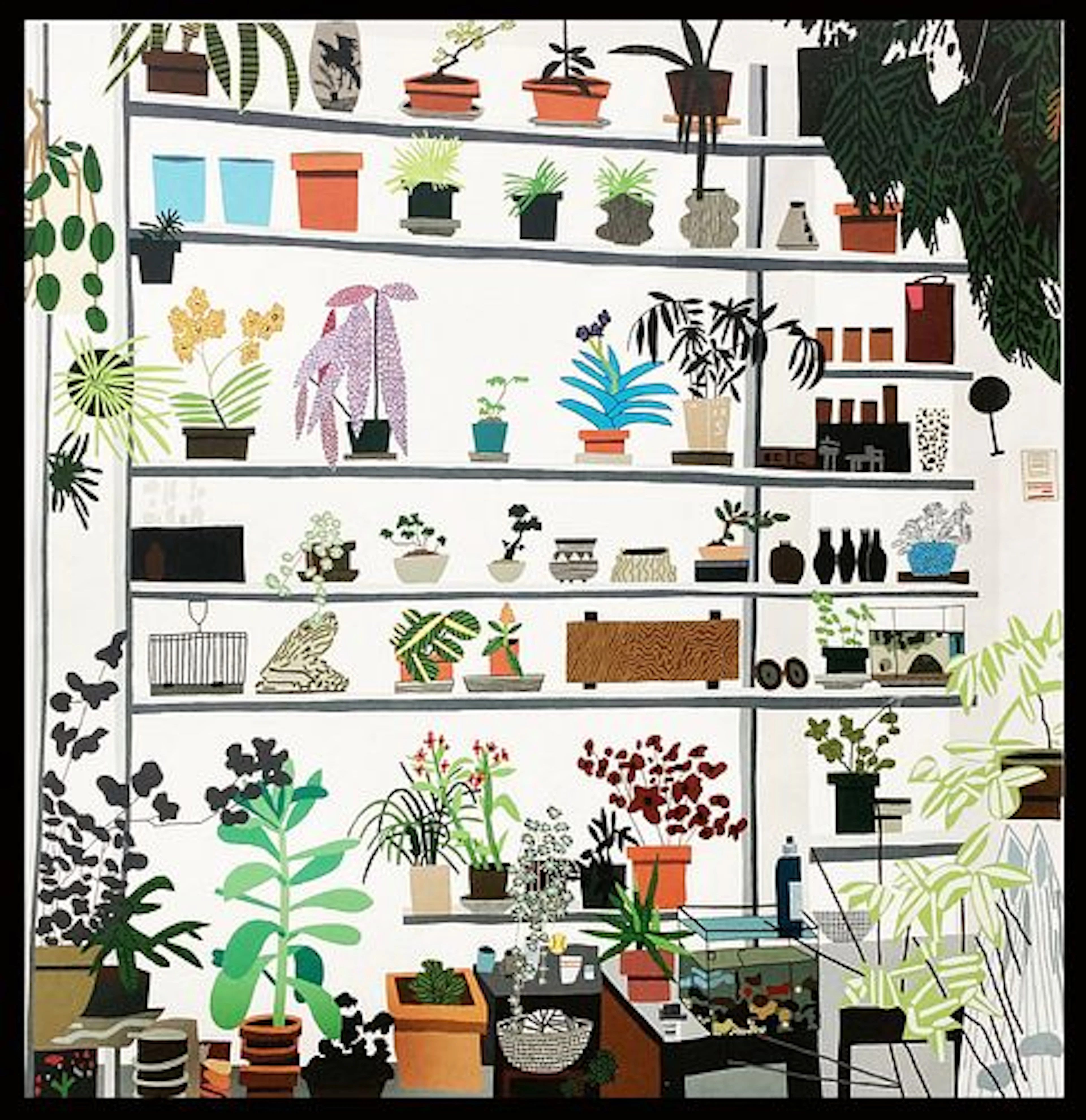 Jonas Wood and Shio Kusaka - Large Shelf Still life