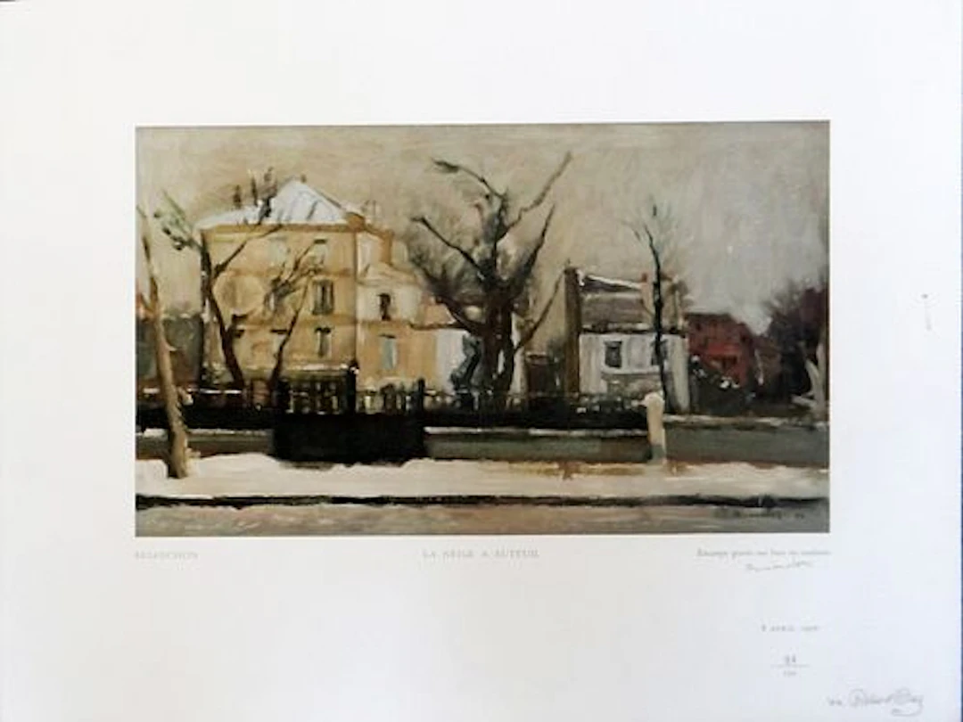 Maurice Brianchon "La Neige a Auteuil"