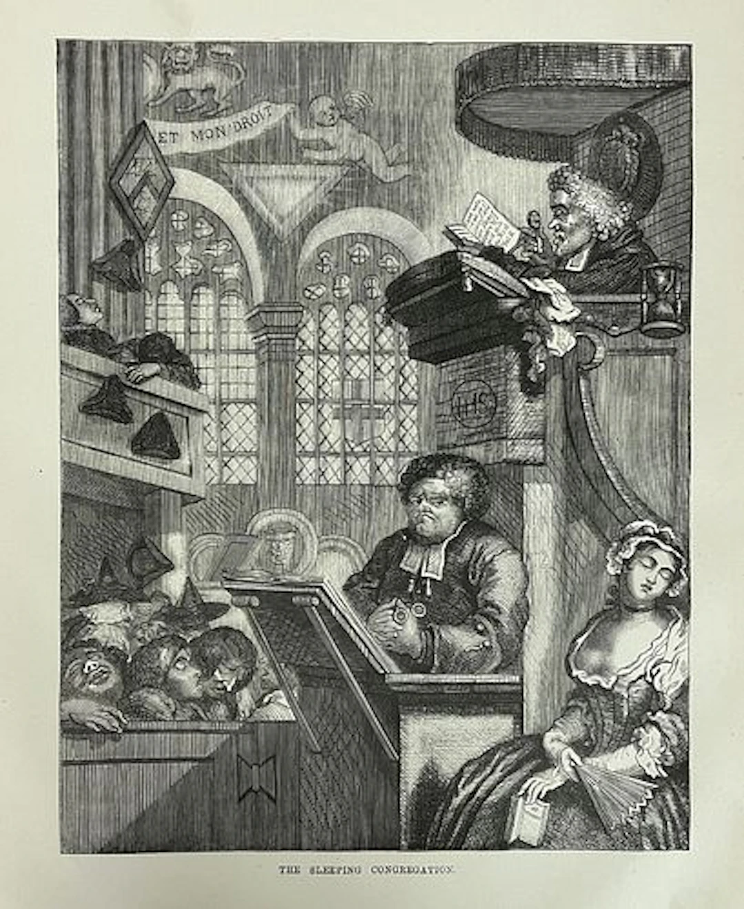 William Hogarth - The Sleeping Congregation