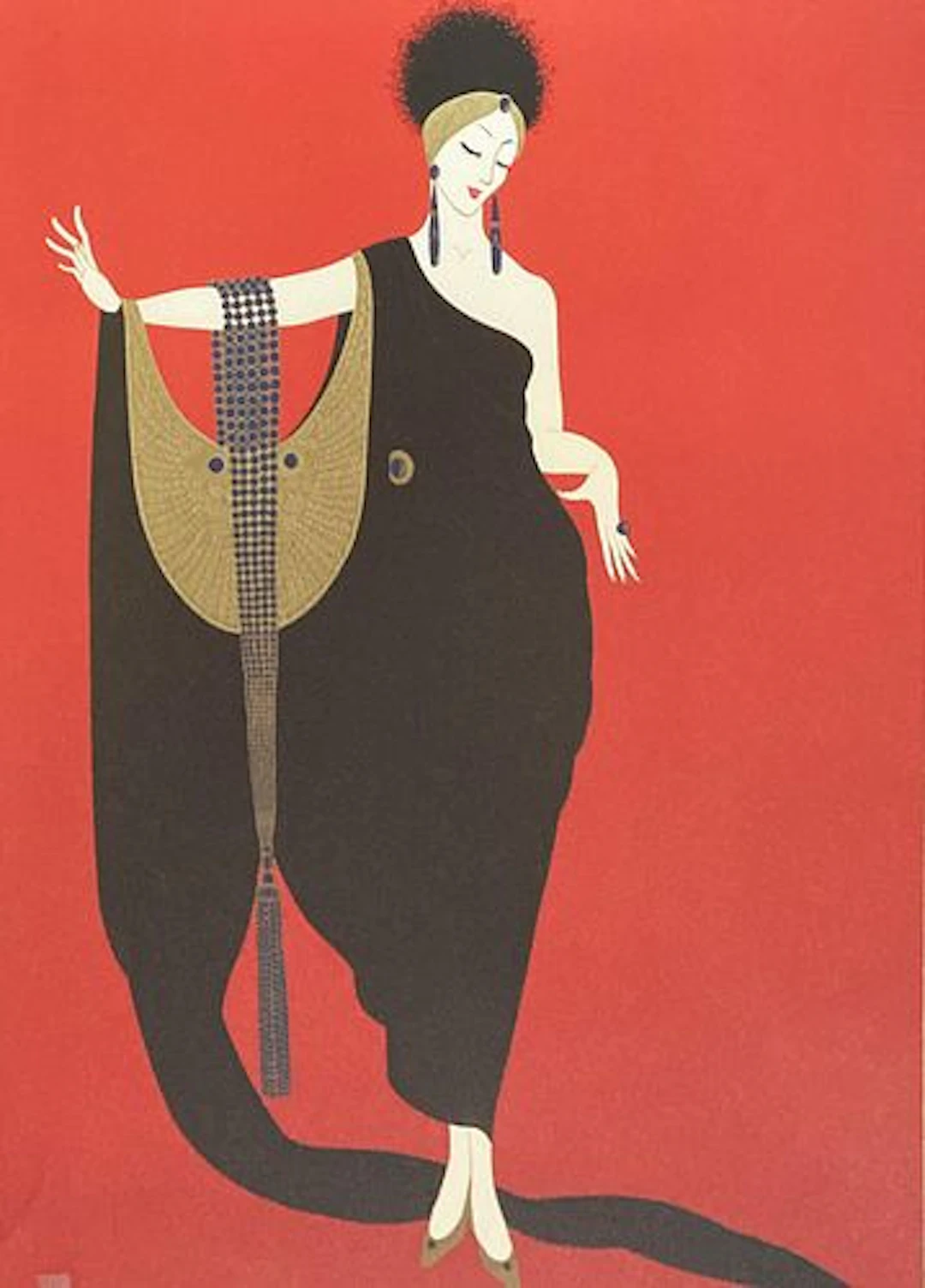 Unknown Artist (In the Style of Erte) - Untitled (Woman