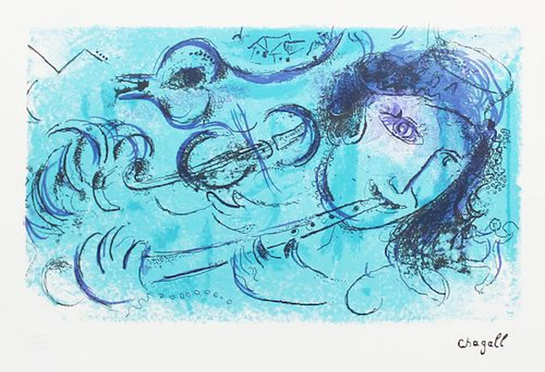 Marc Chagall - The Flute Player