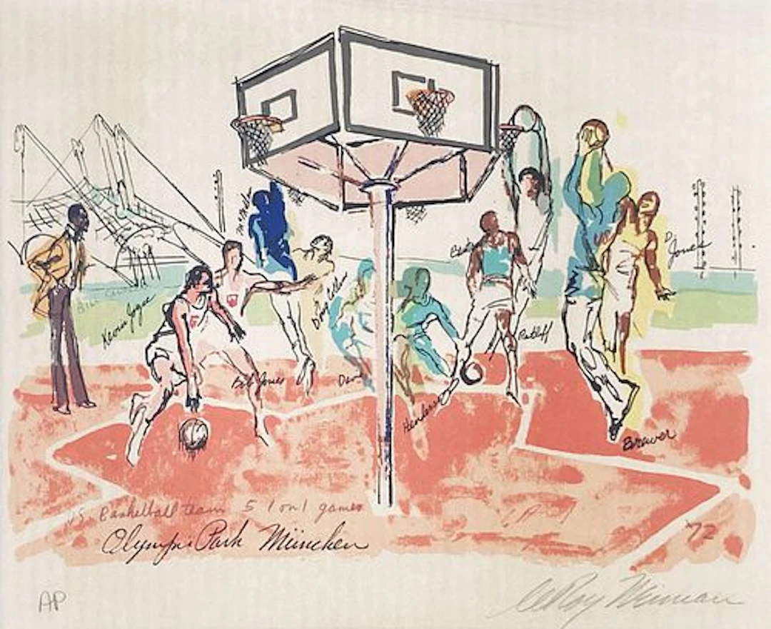 Leroy Neiman - US Basketball Team