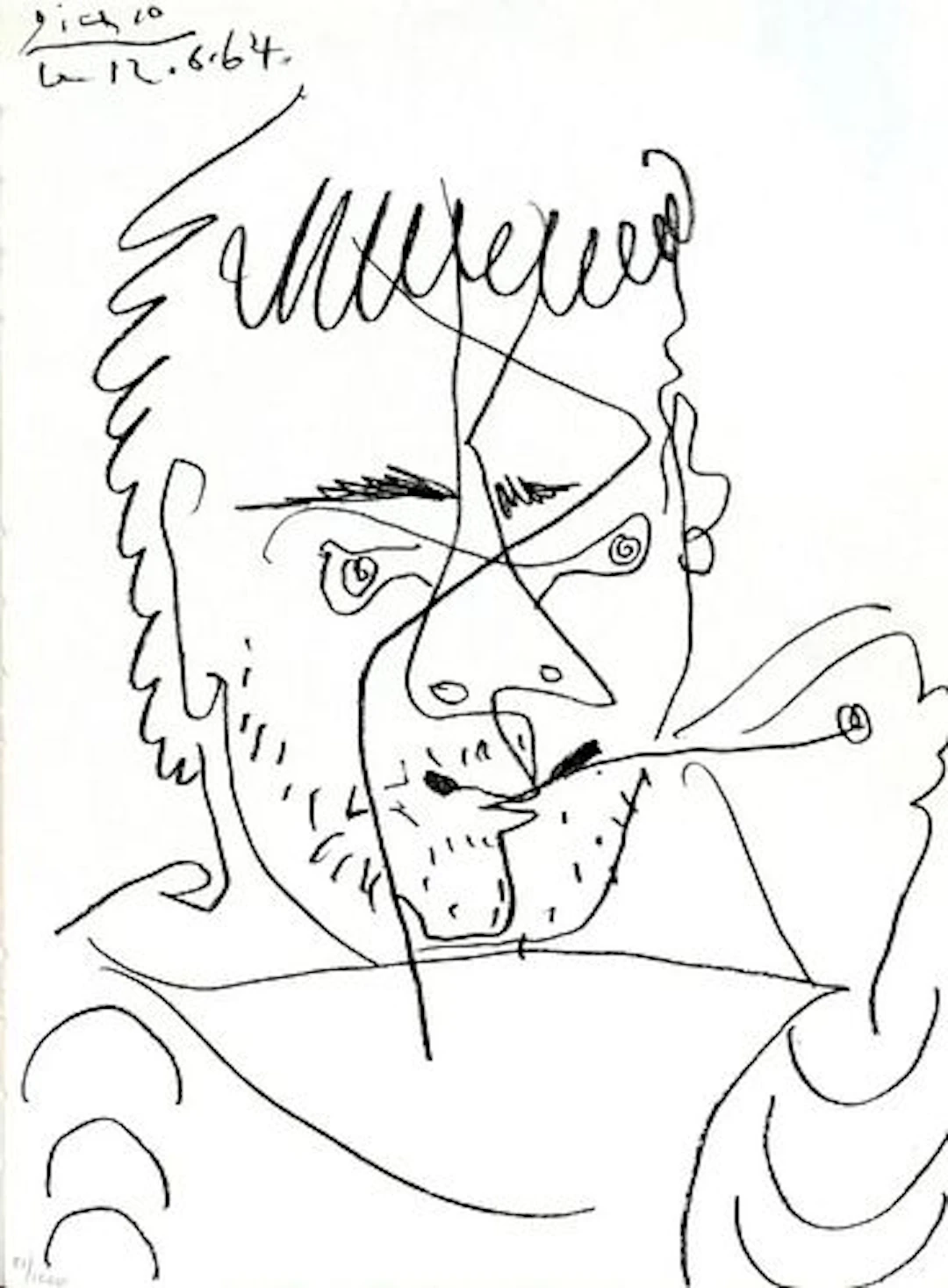 Pablo Picasso - Le Fumeur (Hommage a Daniel-Henry Kahnweiler)