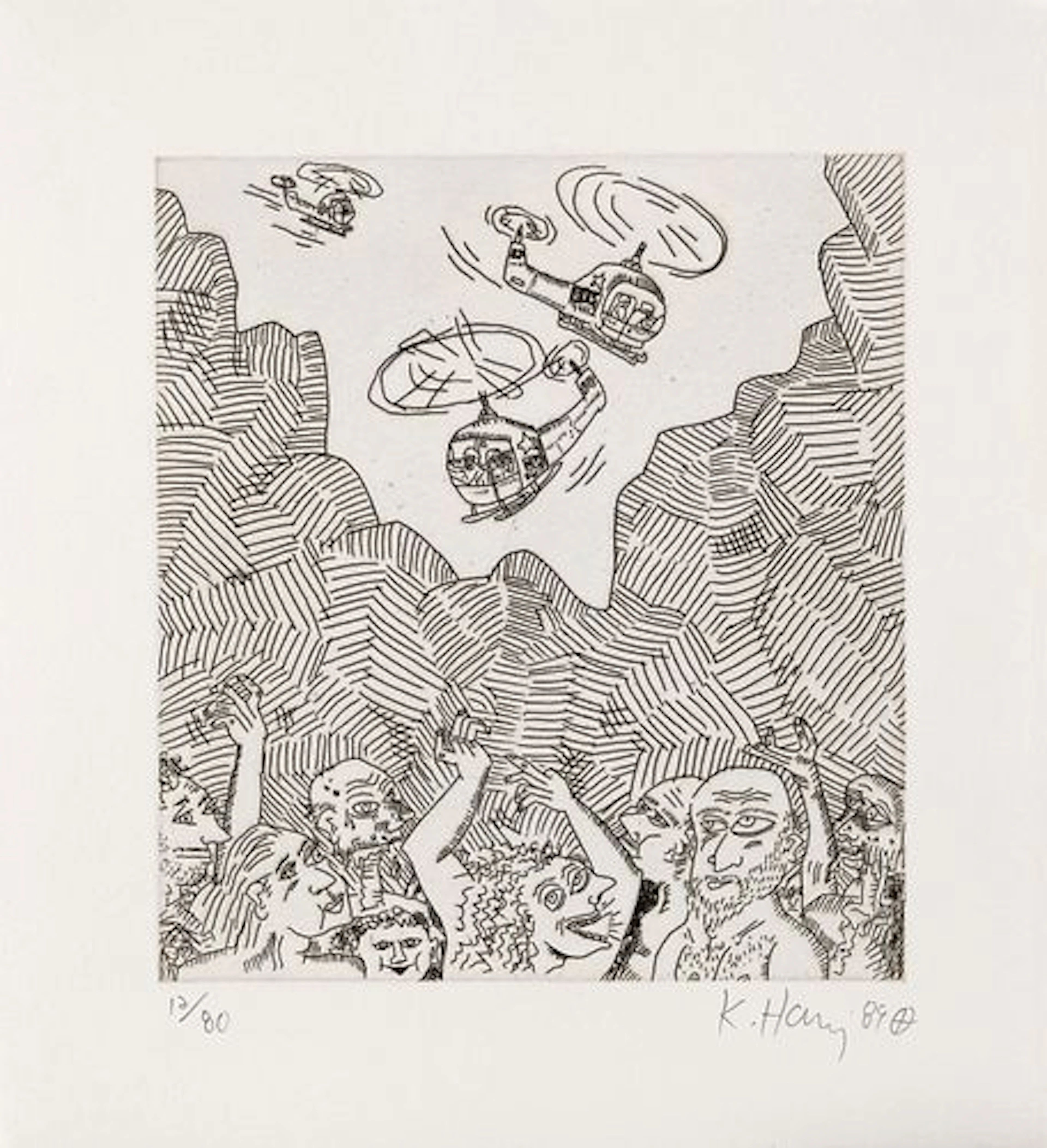 Keith Haring - The Valley 12, from The Valley Portfolio