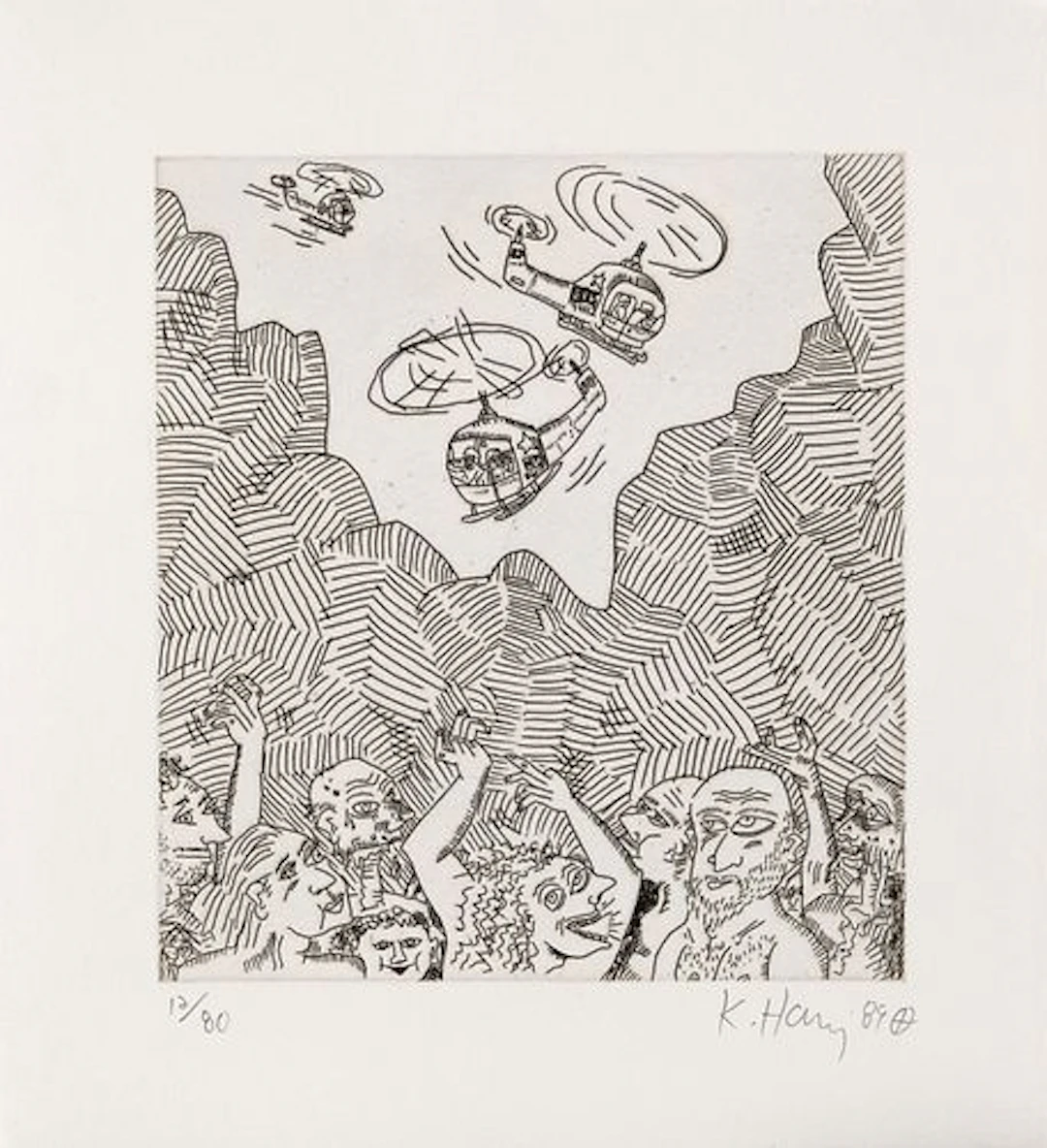 Keith Haring - The Valley 12, from The Valley Portfolio