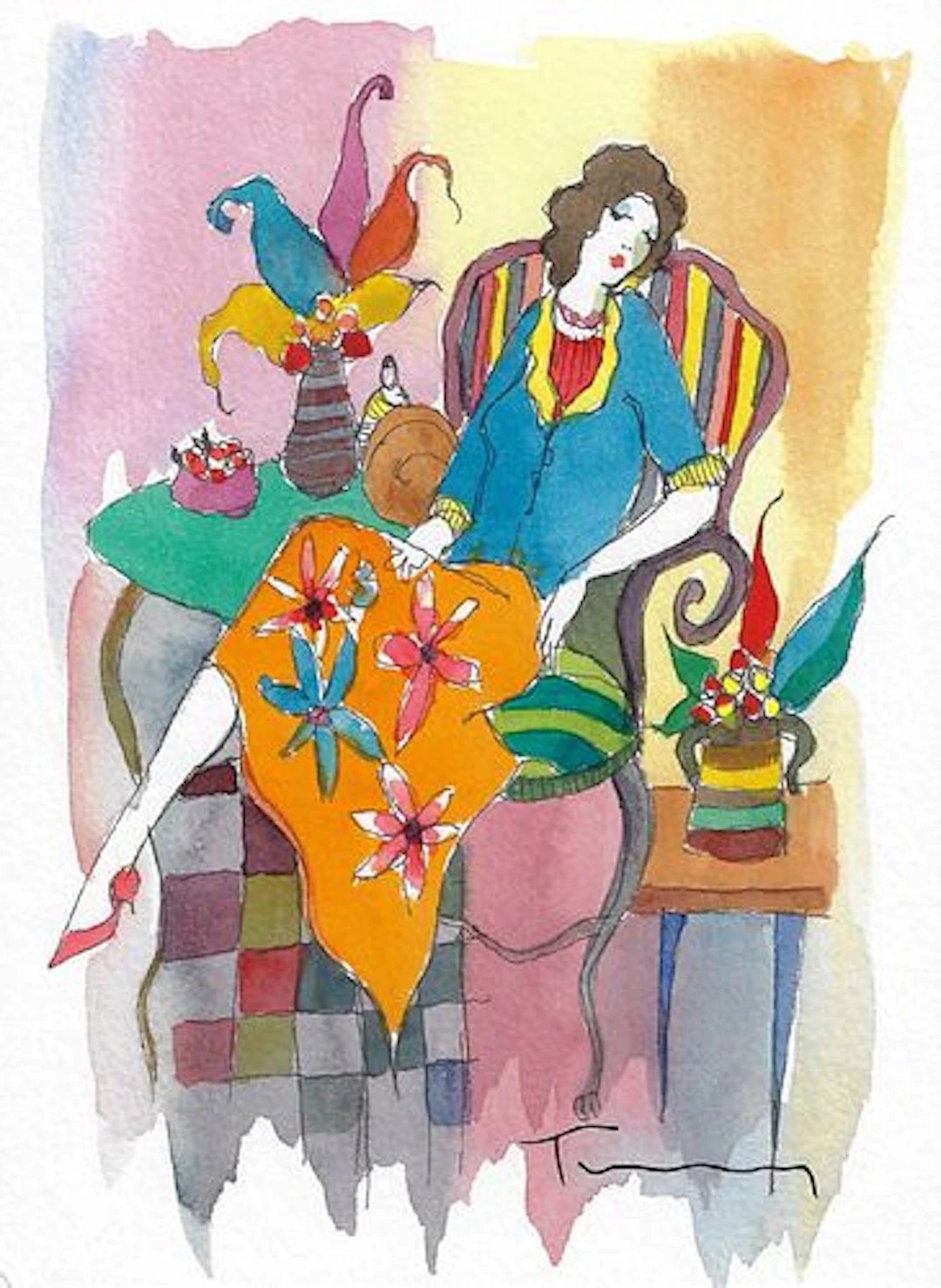 Itzchak Tarkay - Untitled
