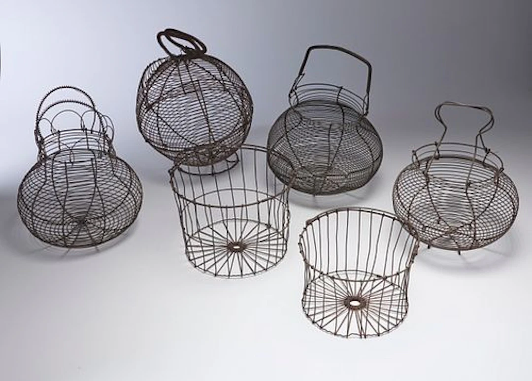 19th - Early 20th Century Wire Egg Baskets