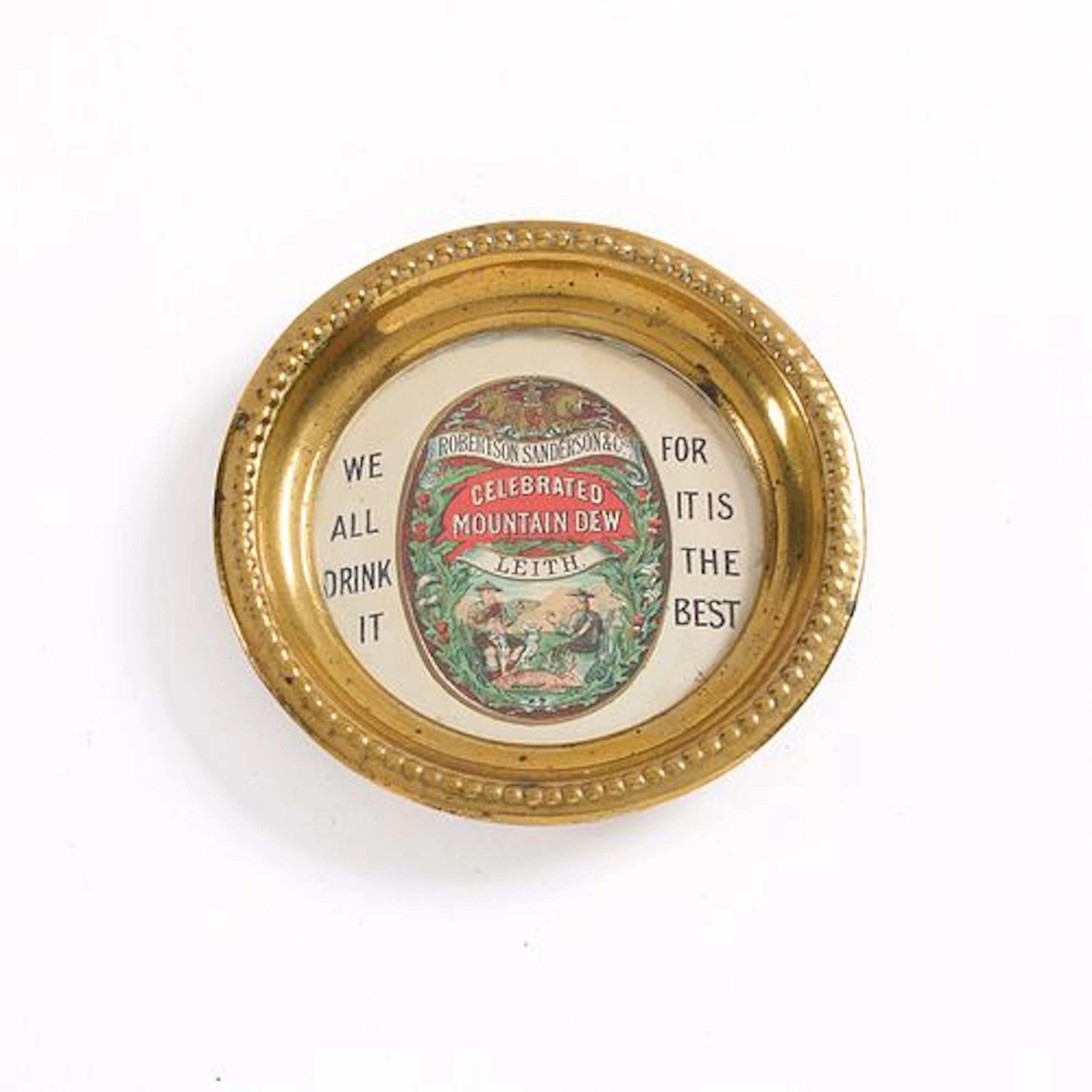 Robertson Sanderson & Co. Mountain Dew Whiskey Tip Tray