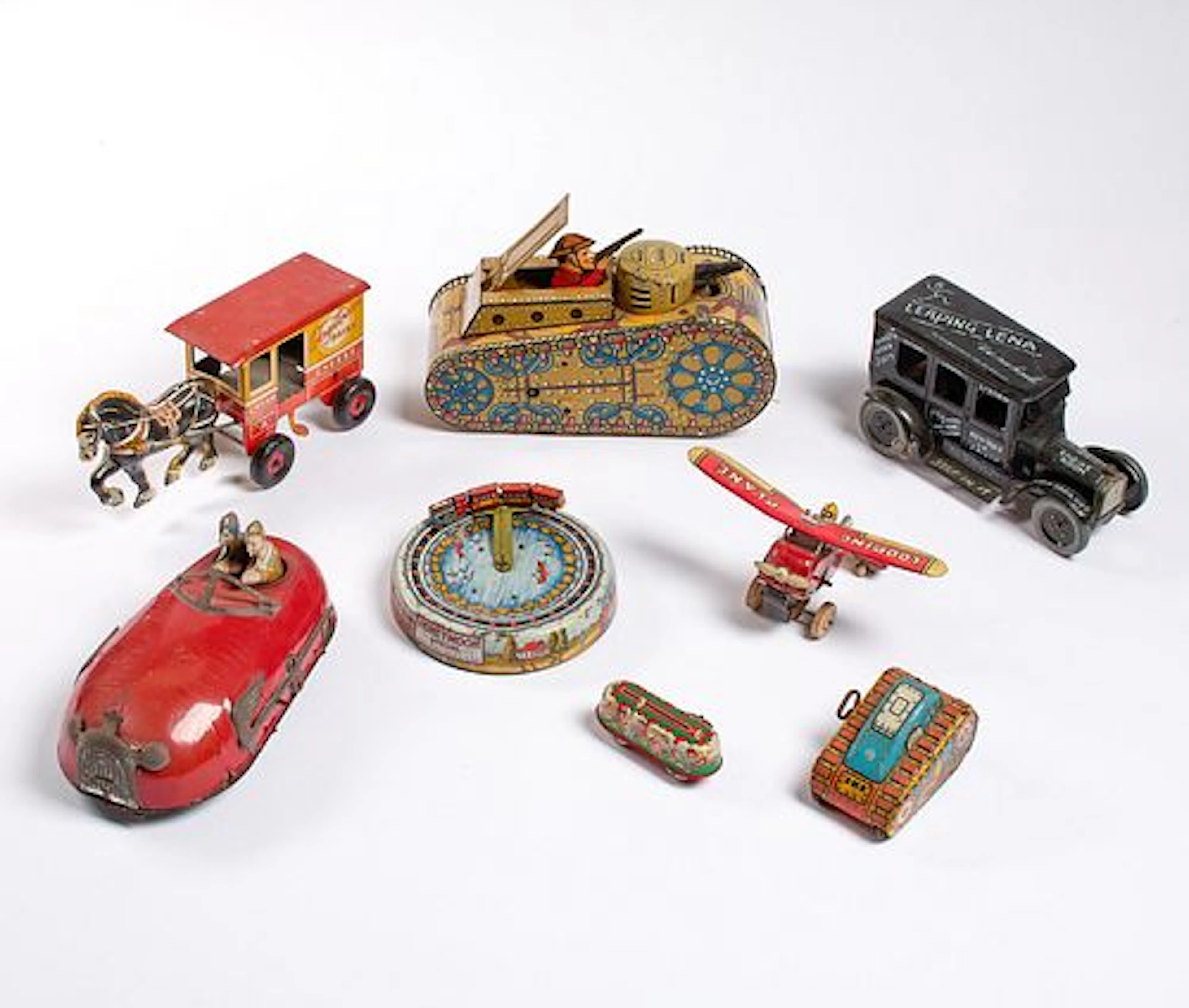 Tin Litho Wind Up Toy Vehicles