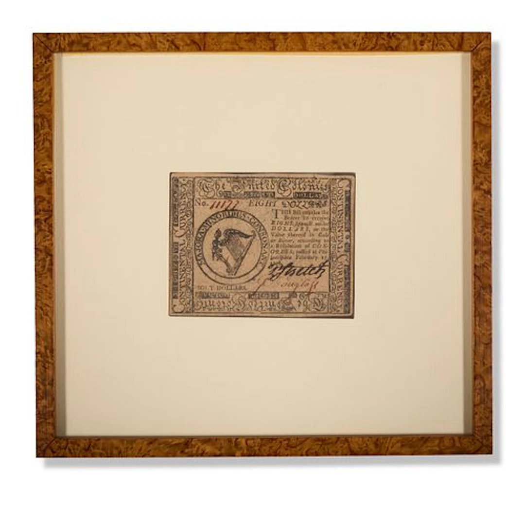 February 17, 1776 $8 Continental Currency Note