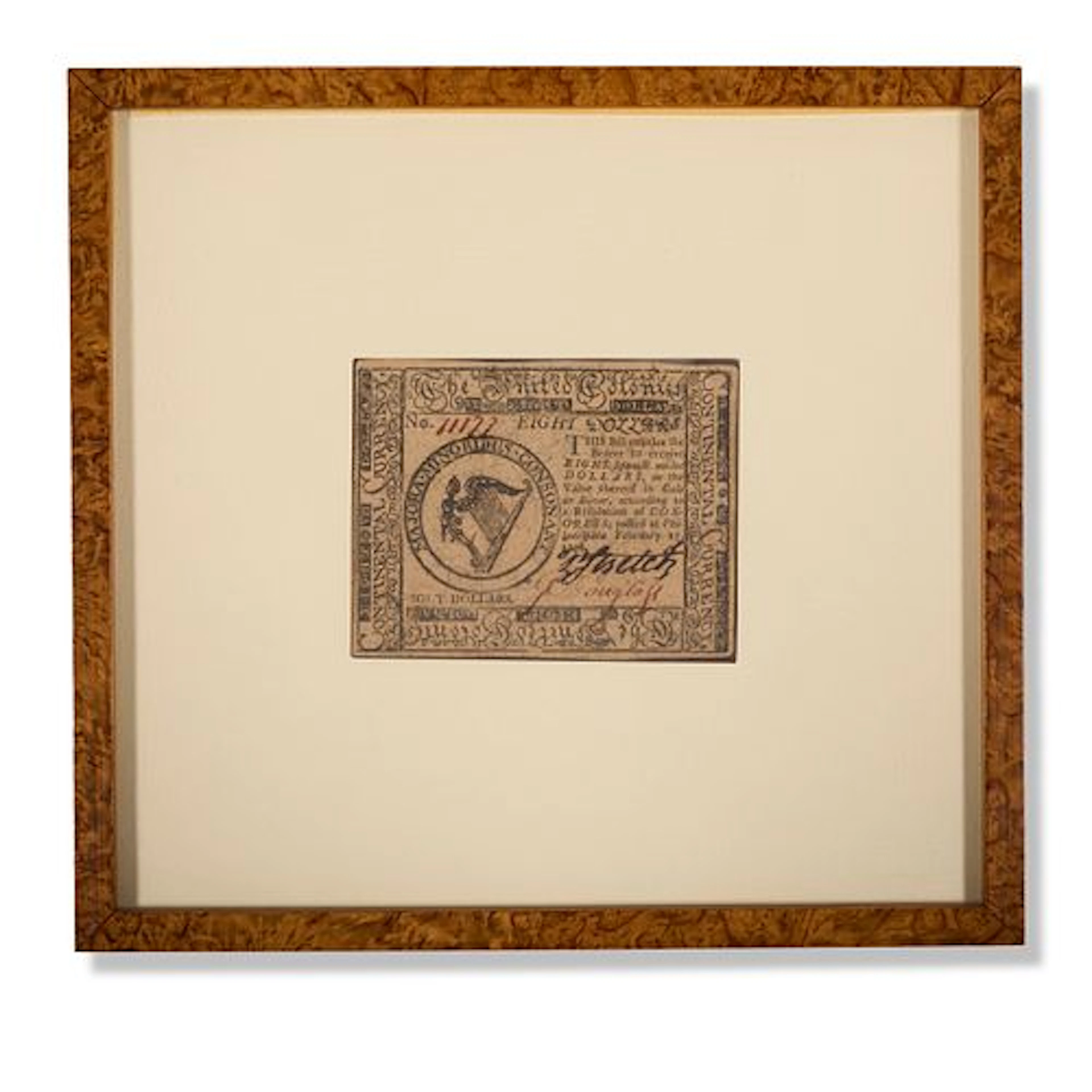 February 17, 1776 $8 Continental Currency Note