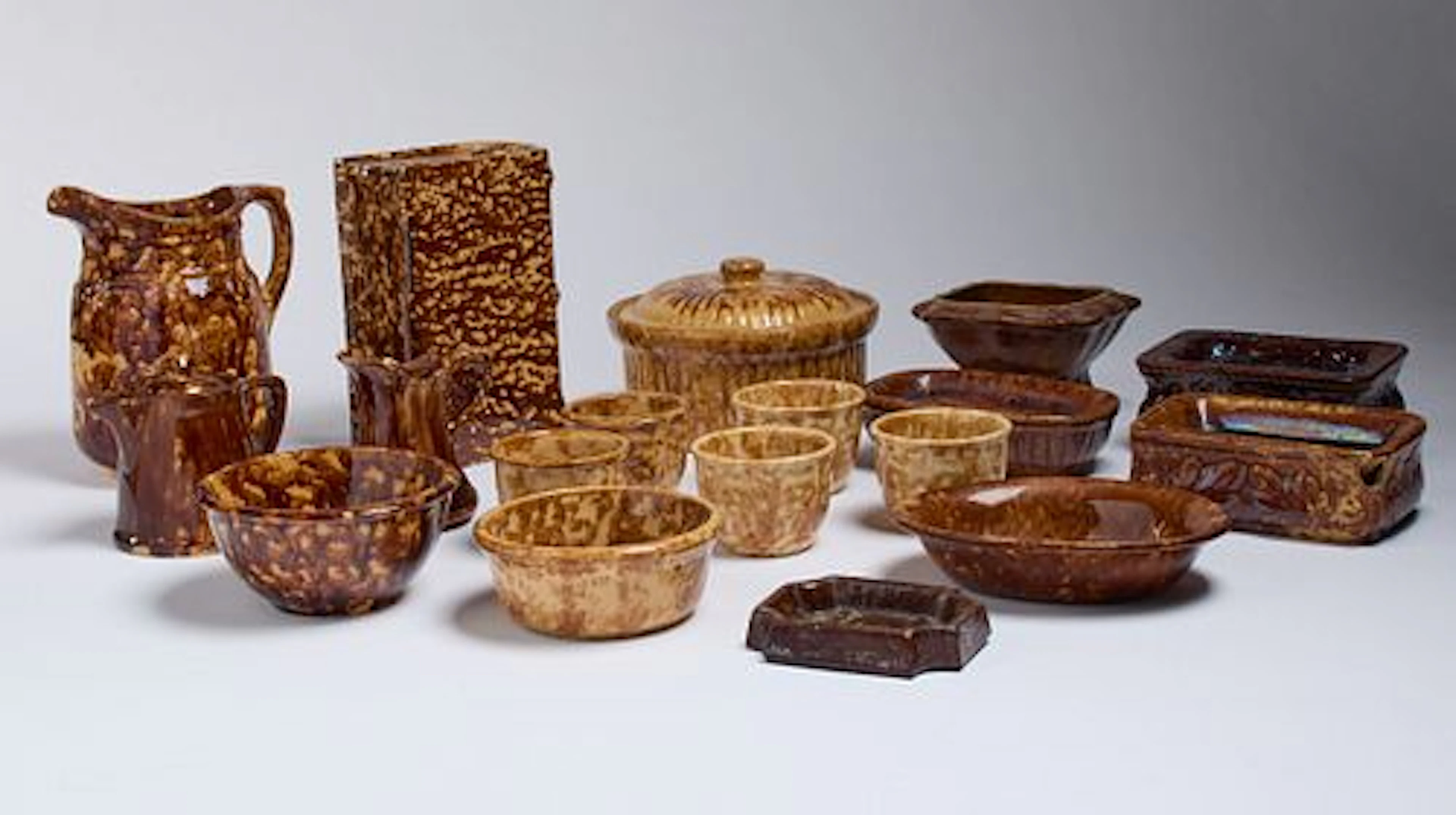 Rockingham Ware Pottery & Soap Dishes