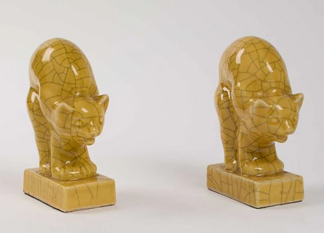 Vintage Halloween Cat Bookends